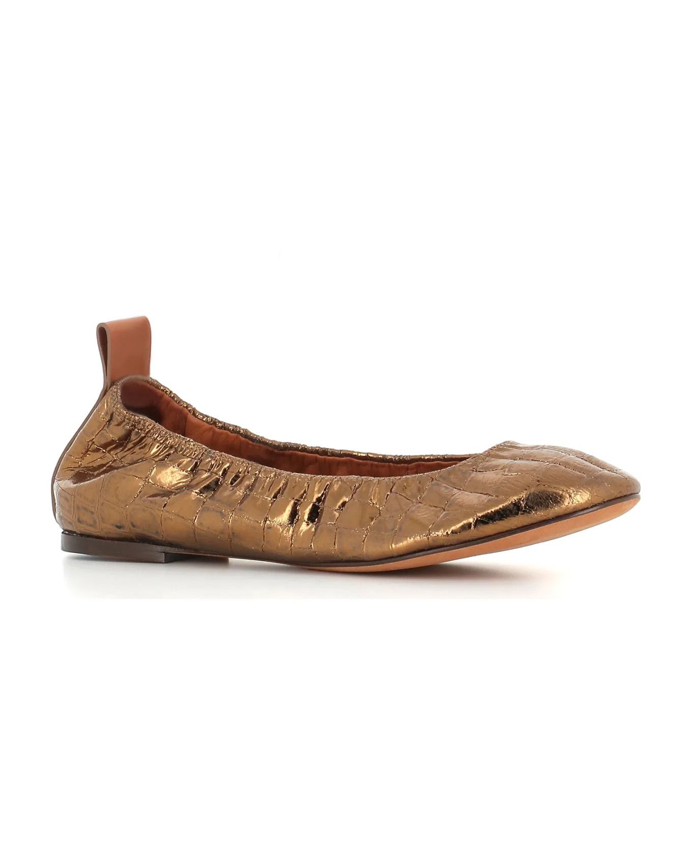 Lanvin o1y0326 Ballet Flats in Gold Size US 9 / IT 39 - 2 Thumbnail