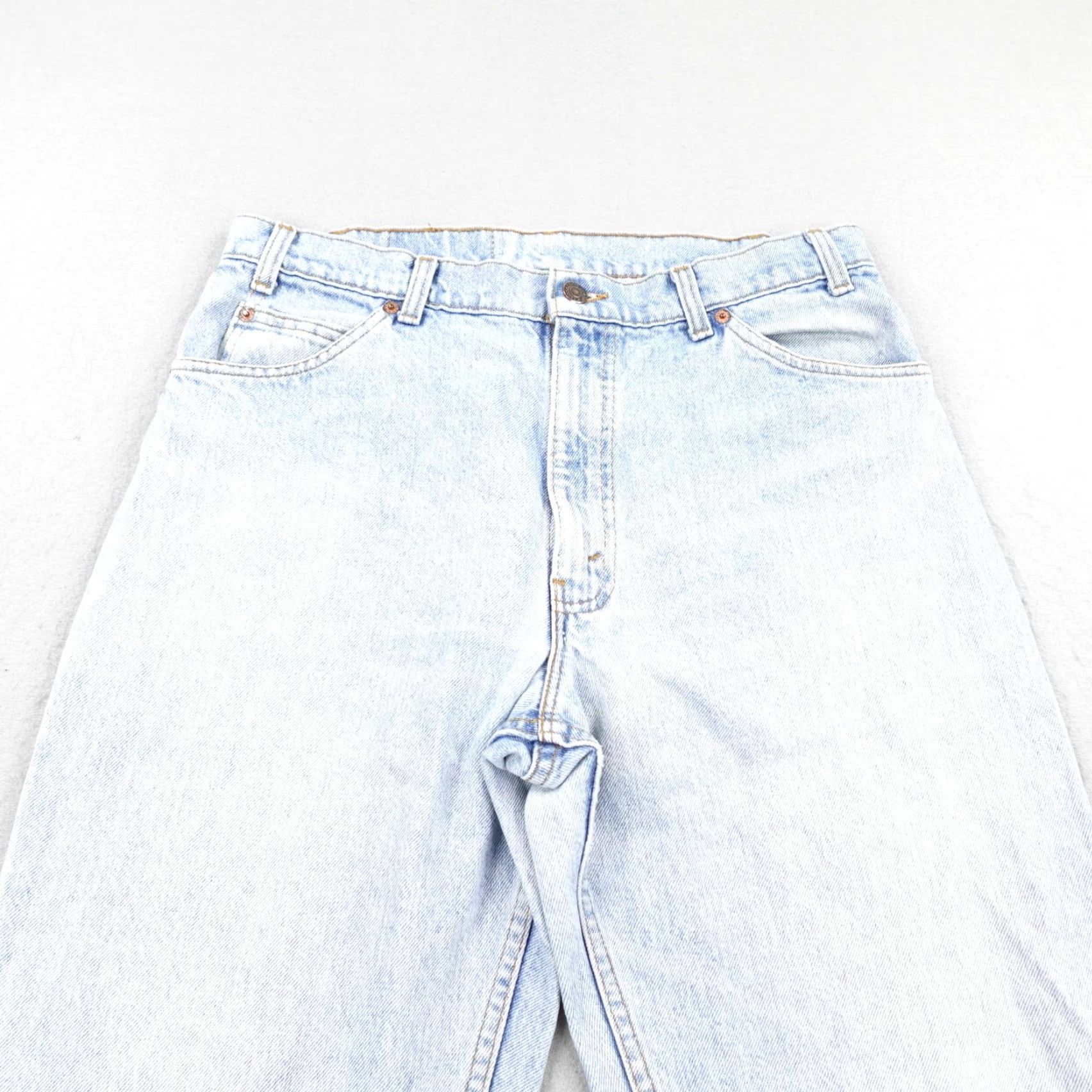 Levi's Vintage Levis Jeans Mens 34x30 Blue Denim 550 Loose Fit Tapered Orange Tab 90s Size US 34 / EU 50 - 2 Thumbnail