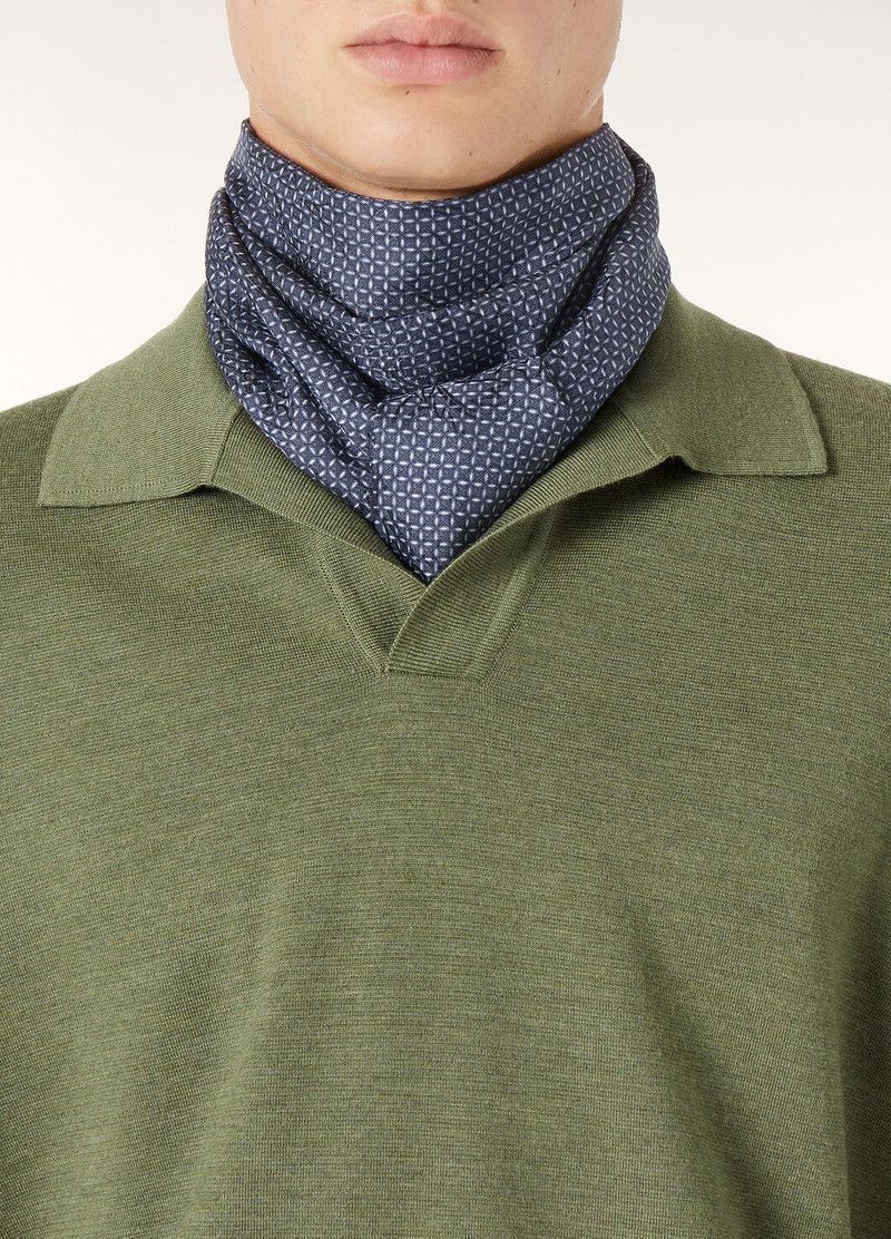 Loro Piana o1w1db10126 FAL5279 Buttonless Polo Shirt in Green Size US XL / EU 56 / 4 - 3 Thumbnail