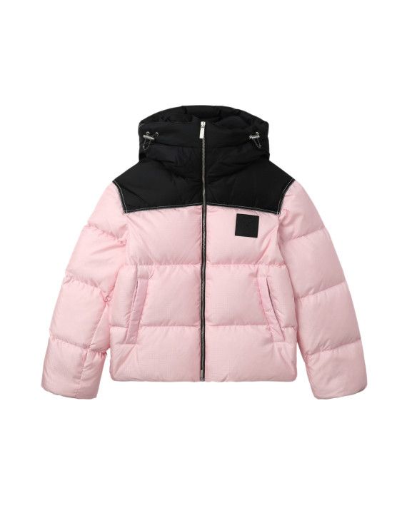 Off-White o1s22i1n0824 Oversized Down Jacket in Pink/Black Size S / US 4 / IT 40 - 1 Thumbnail