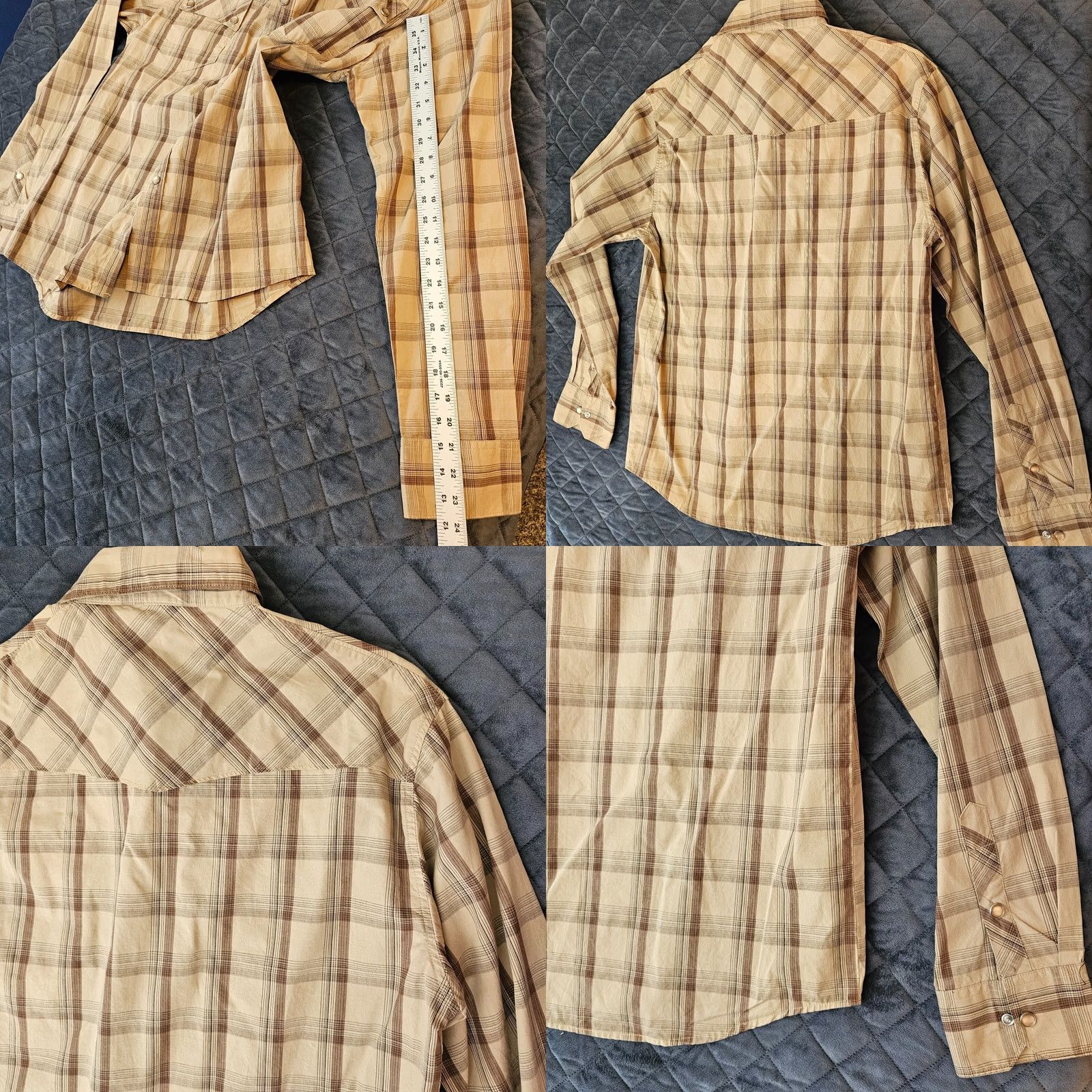 Southpole Southpole Shirt Men L Brown Plaid Long Sleeve Button-Up Pearl Snap Size US L / EU 52-54 / 3 - 8 Thumbnail