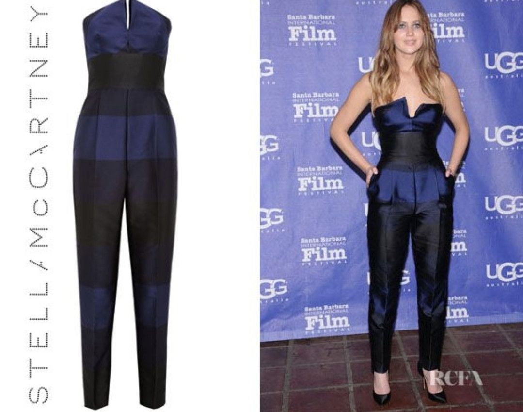 Stella McCartney Stella McCartney Silk blend Striped Strapless Jumpsuit Size 27" / US 4 / IT 40 - 12 Thumbnail