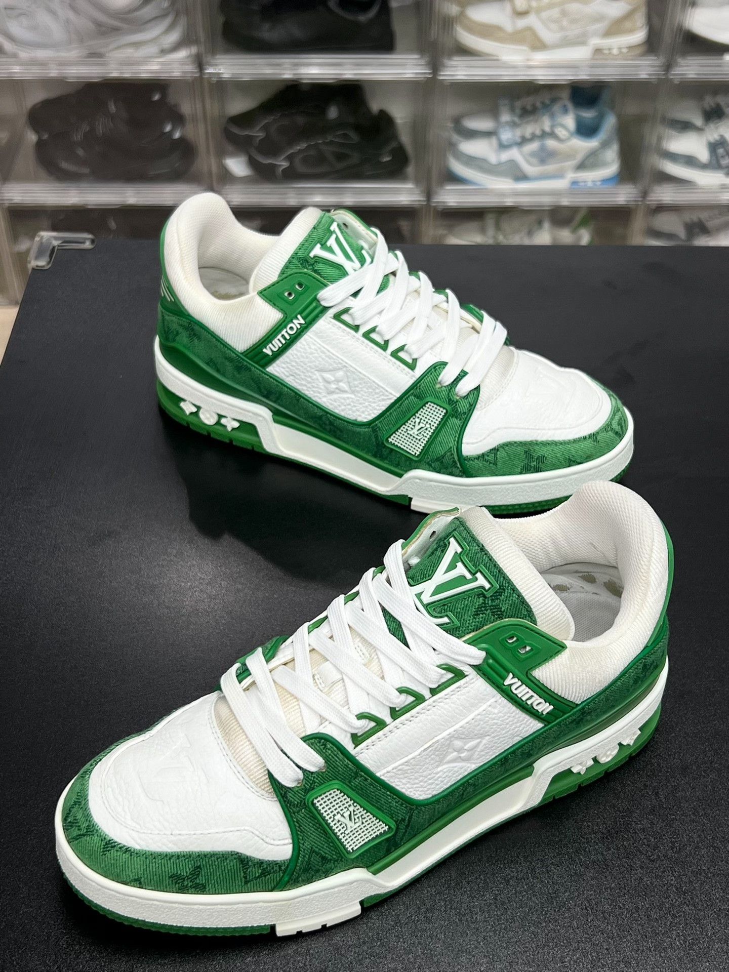 Louis Vuitton Louis Vuitton Training Denim Green Lowtop Sneakers 5.5 Men Size US 5.5 / EU 38 - 1 Thumbnail