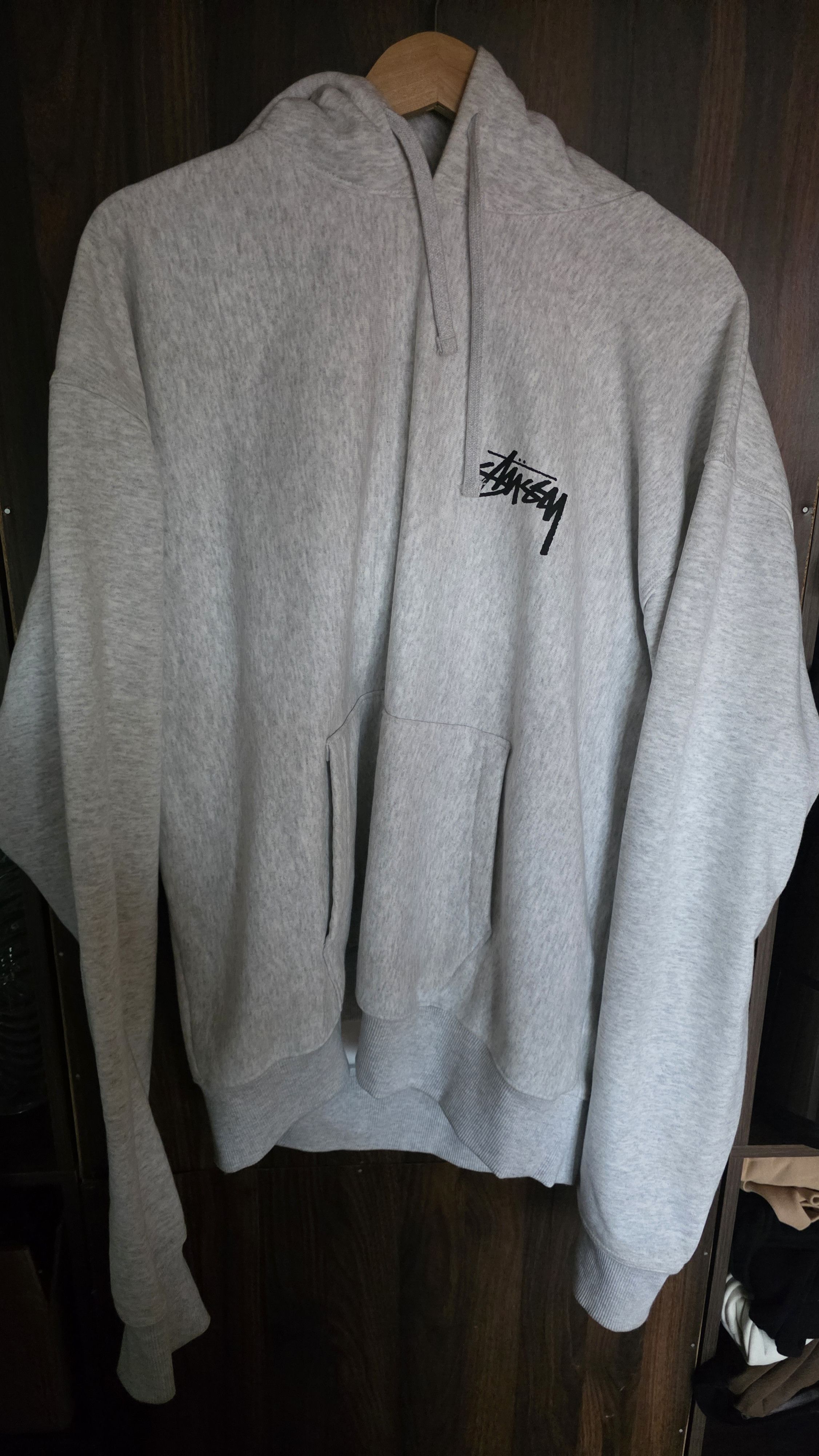 Stussy Stussy Classic Dot Hoodie 'Ash Heather' Size US XL / EU 56 / 4 - 3 Thumbnail