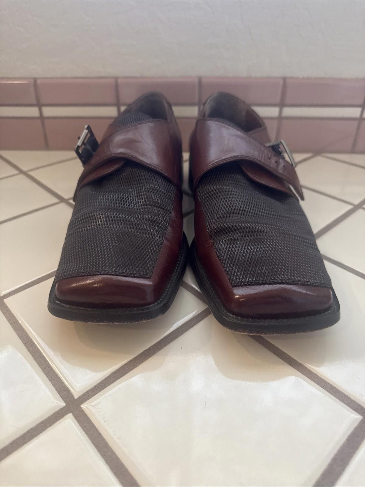 Stacy Adams Stacy Adams Men's 9M Brown Leather Dress Shoes Square Toe Size US 9 / EU 42 - 2 Thumbnail