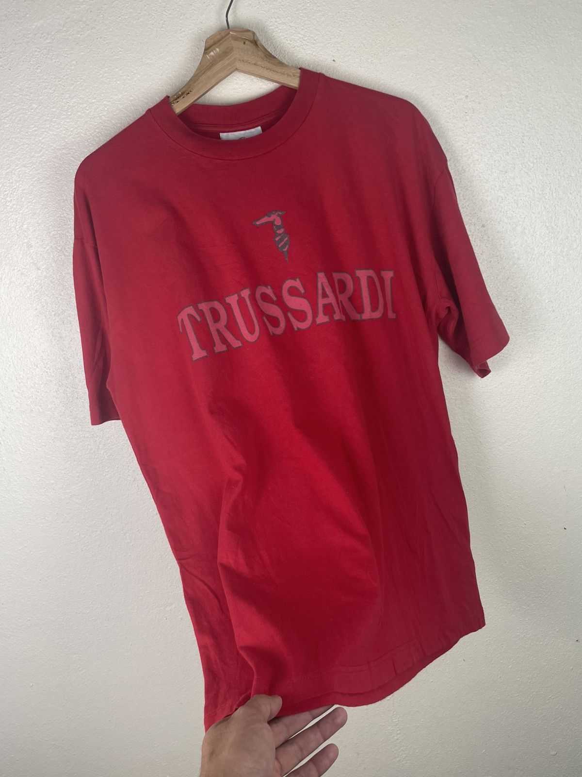 Trussardi Vintage Trussardi Tee Made in Italy | Big Logo Print Size US L / EU 52-54 / 3 - 10 Thumbnail