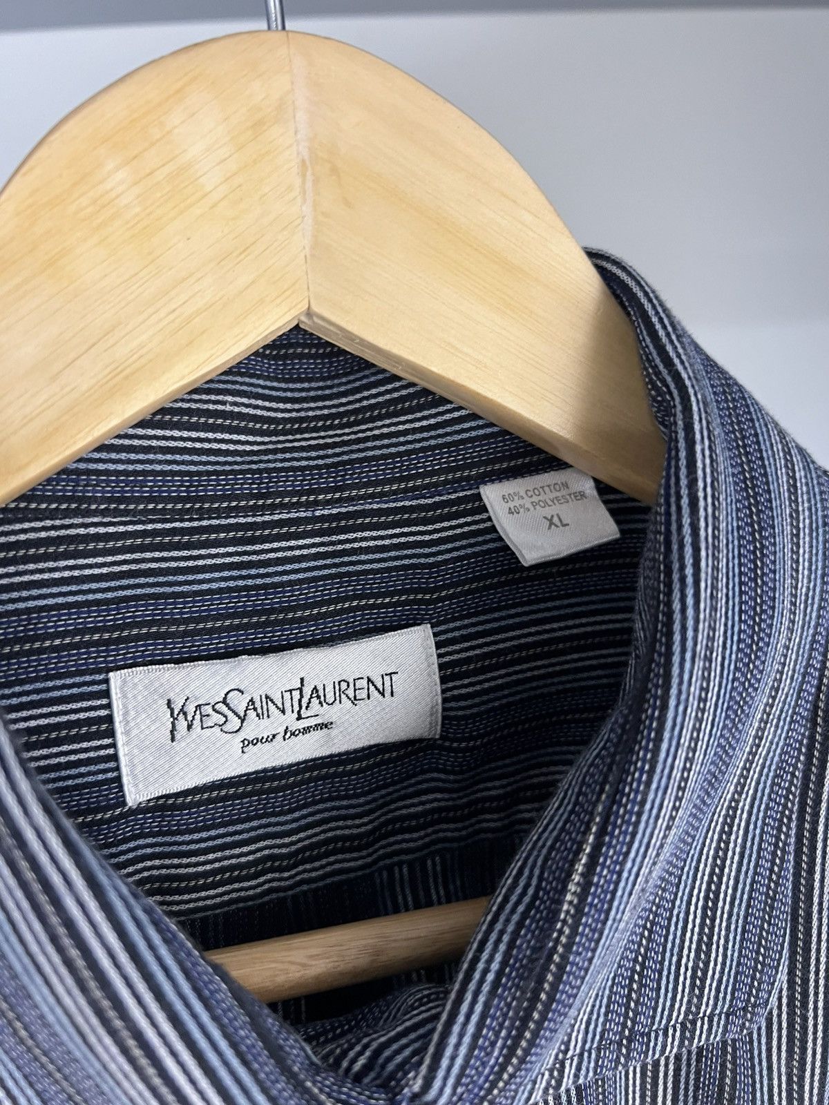 Saint Laurent Paris VINTAGE YVES SAINT LAURENT CLASSIC CASUAL DESIGNER SHIRT 90s Size US XL / EU 56 / 4 - 15 Thumbnail