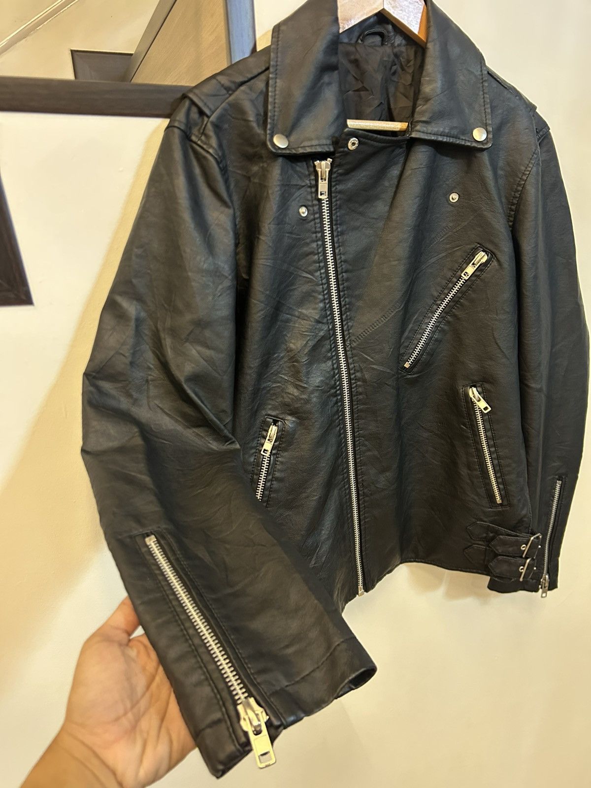 If Six Was Nine 🧥 SPAO Leather Double Rider Biker Jacket Size US L / EU 52-54 / 3 - 4 Thumbnail