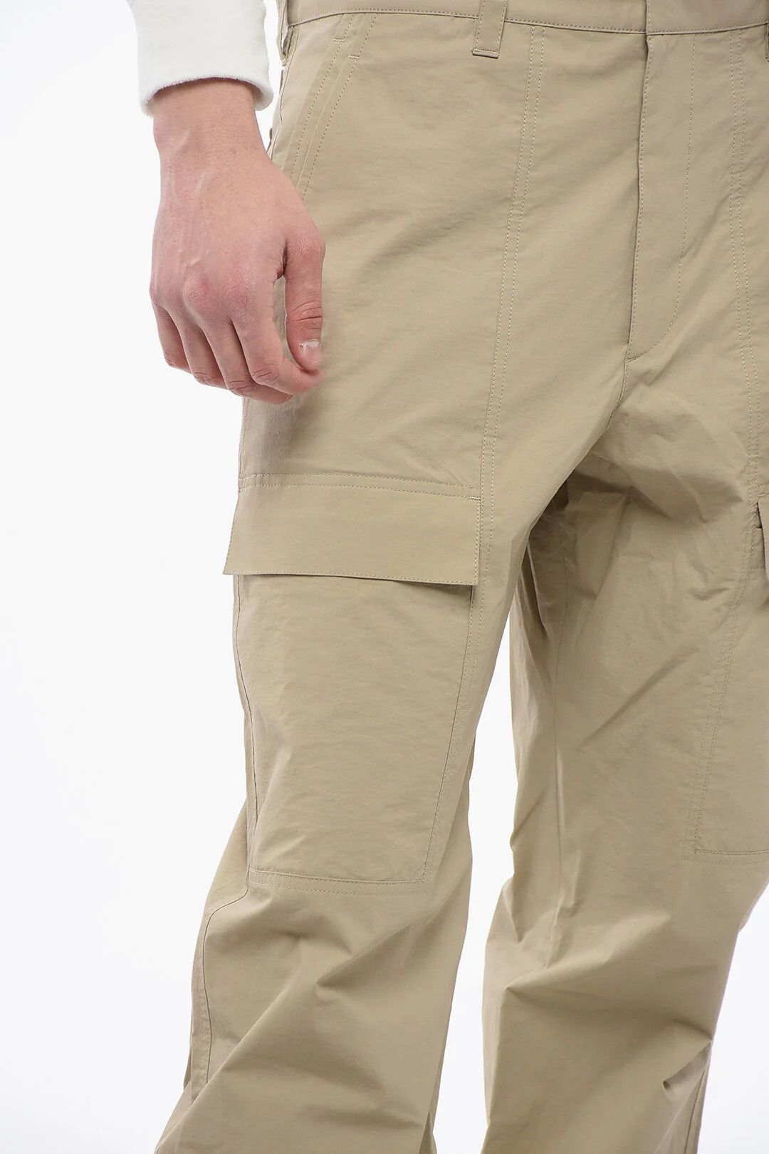 Dior og1mm0326 Cotton-Blend Cargo Trousers in Beige Size US 32 / EU 48 - 3 Thumbnail