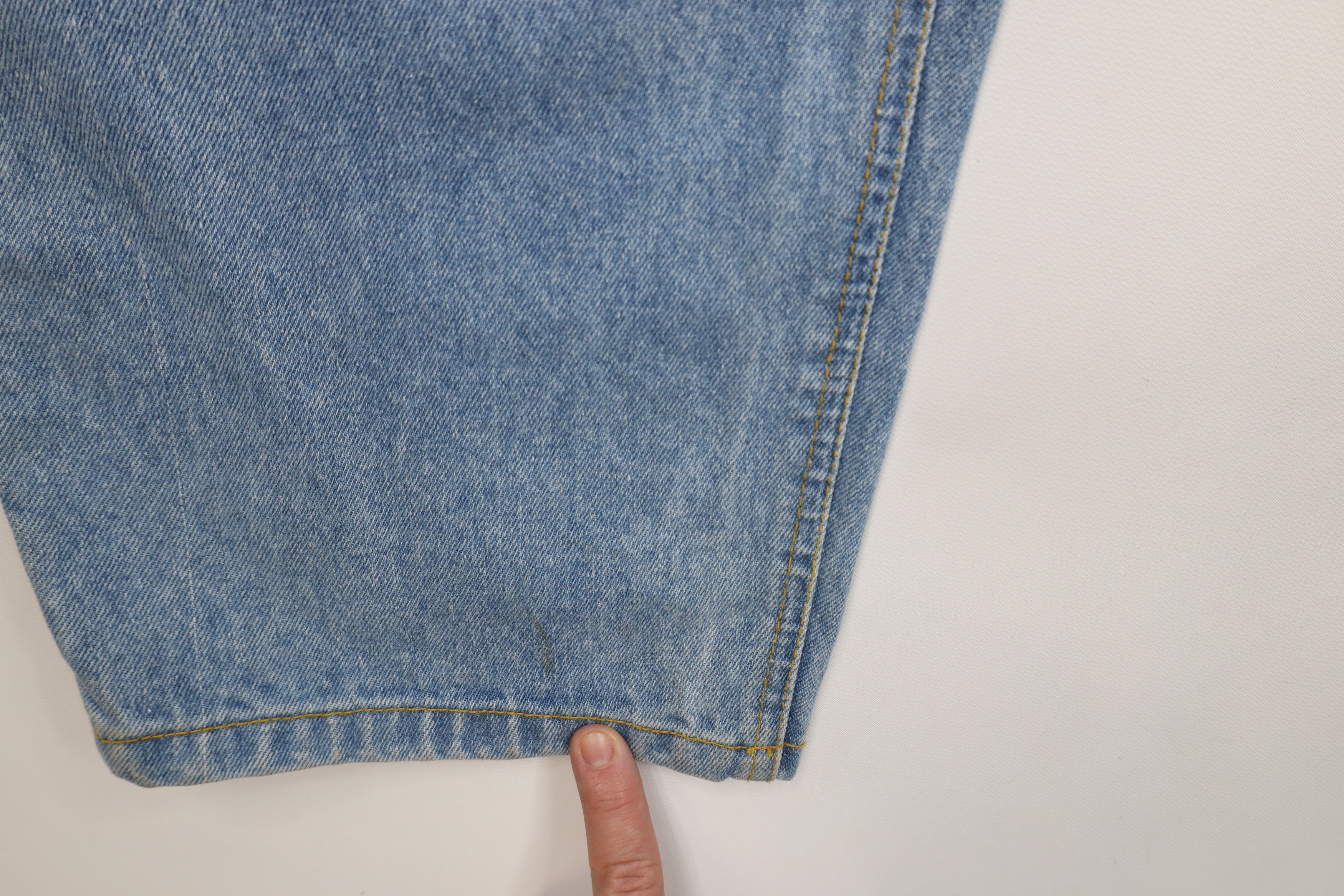 Vintage Deadstock Vintage 90s Streetwear Fit Denim Jeans Blue Cotton Size US 36 / EU 52 - 7 Thumbnail