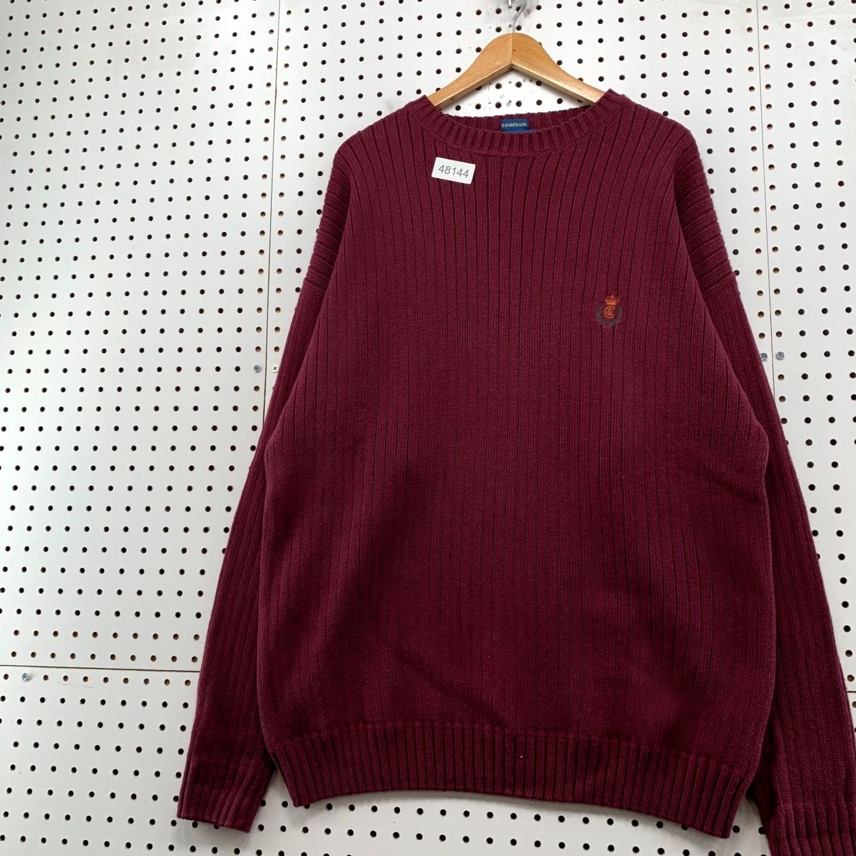 Ralph Lauren VINTAGE Chaps Ralph Lauren Handframe Knit Sweater Mens XLT Maroon 100% Cotton Size US XL / EU 56 / 4 - 3 Thumbnail