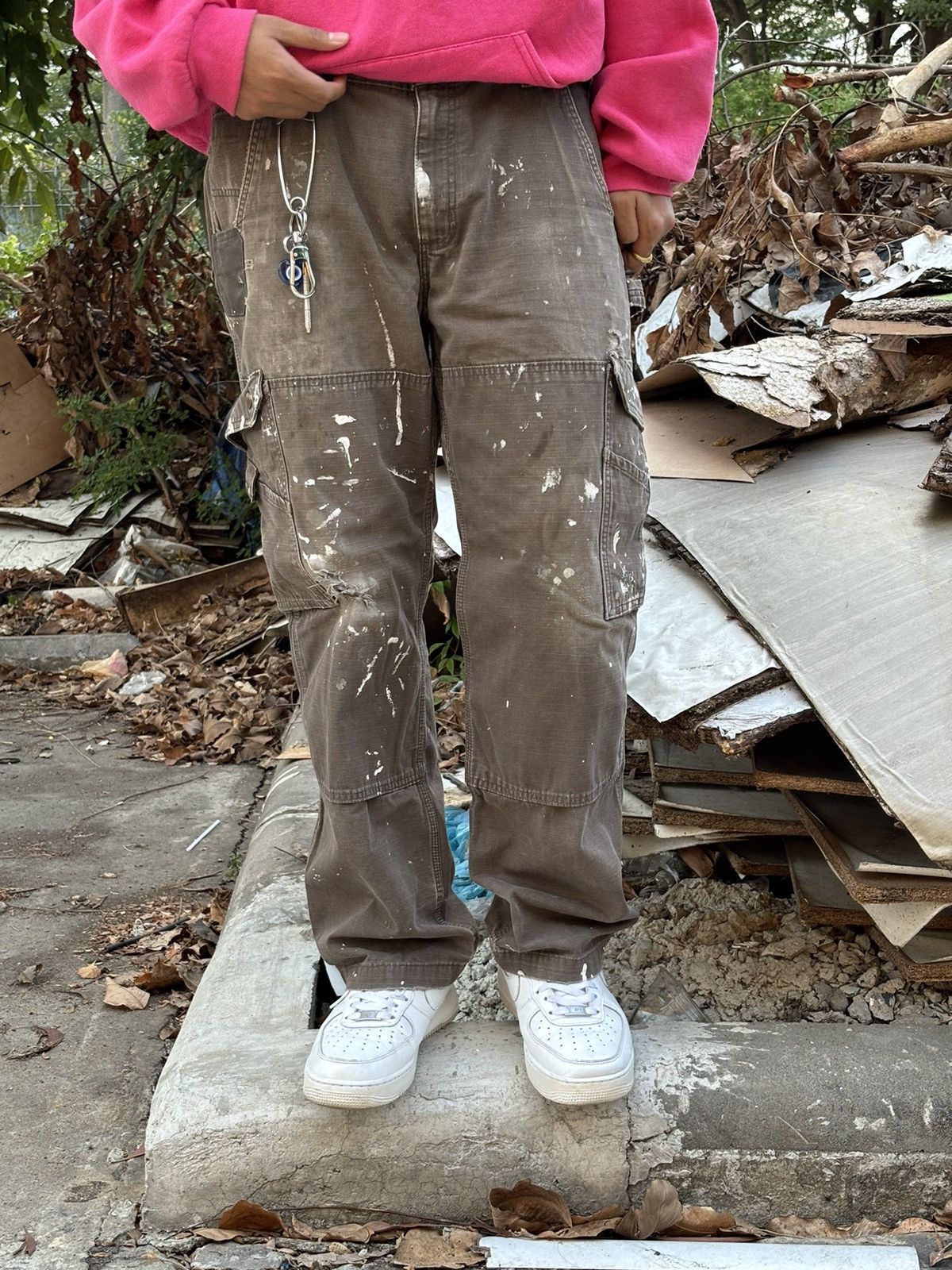Carhartt CARHARTT RIPSTOP BROWN FADED CARGO PANTS WORKWEAR Size US 36 / EU 52 - 1 Thumbnail