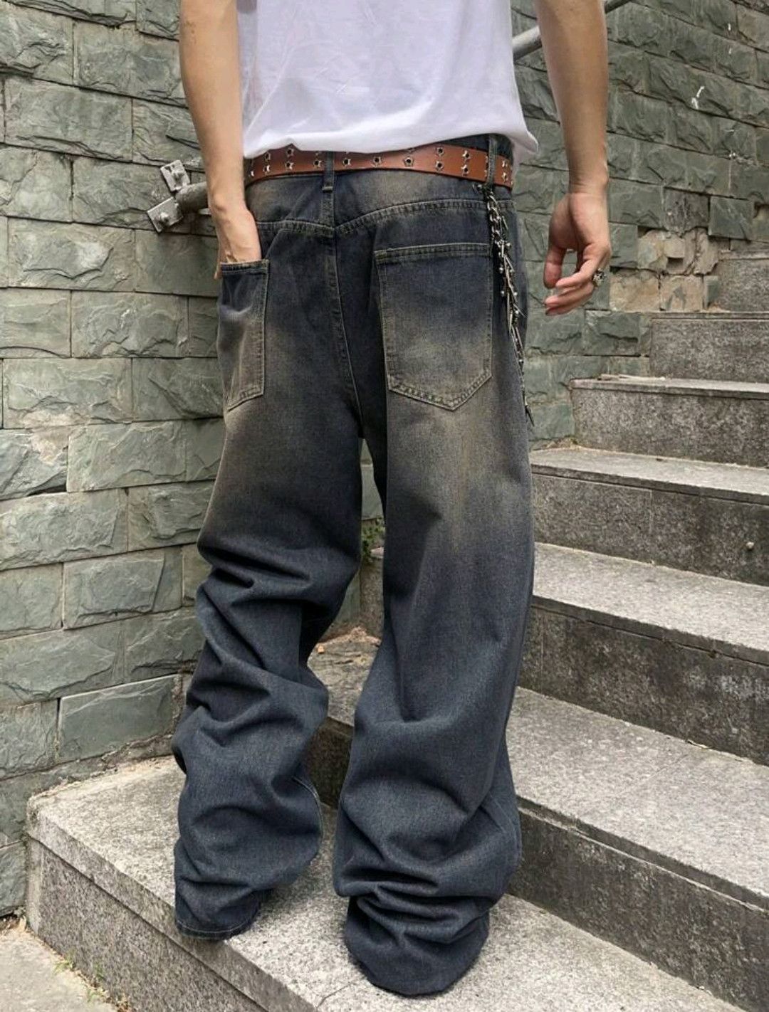 Japanese Brand × Jean Distressed Solid Color Jeans Size US 37 - 2 Thumbnail