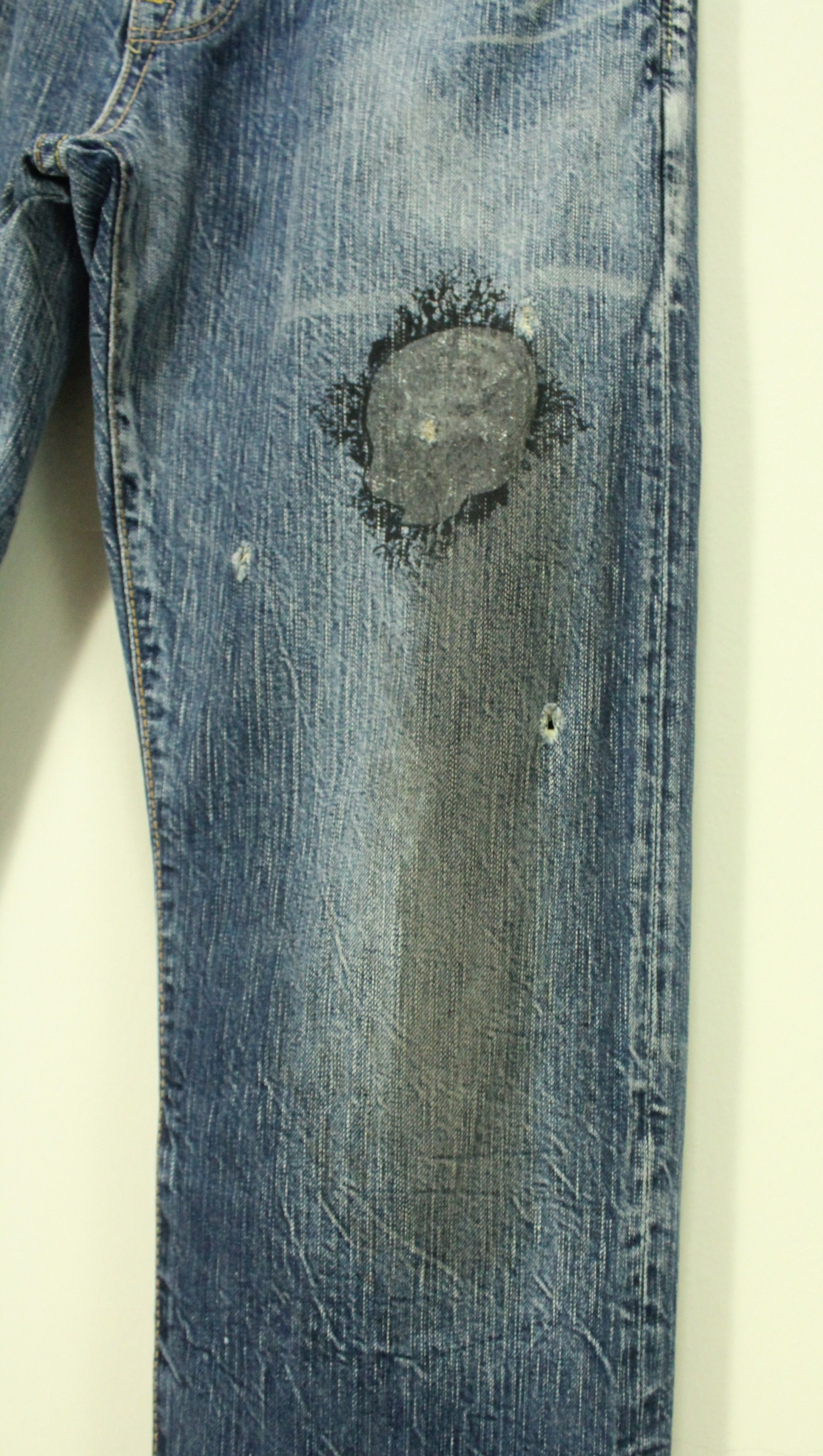 Edwin EDWIN Denim Distressed Grunge Ripped Jeans Kurt Cobain Size US 31 - 5 Thumbnail