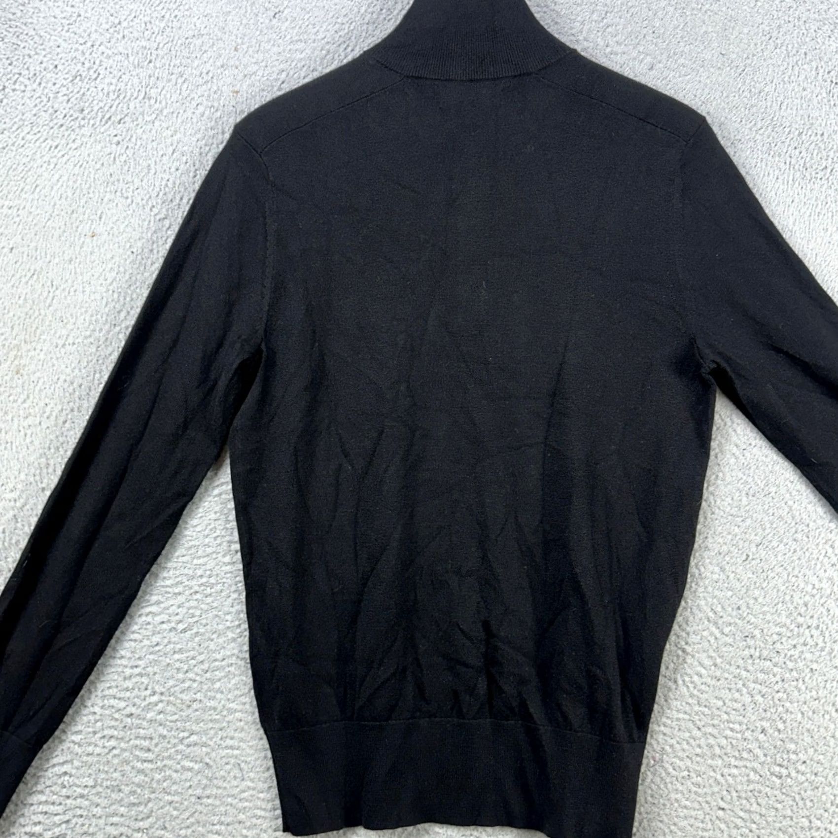 Banana Republic Banana Republic Merino Extra Fine Wool Sweater Pullover Mens Medium Black Knit Size US M / EU 48-50 / 2 - 3 Thumbnail