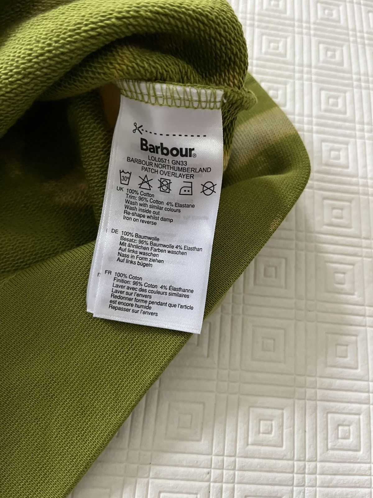 Barbour Barbour Northumberland Patch Overlayer Sweatshirt Tie-Dye Size US XL / EU 56 / 4 - 6 Thumbnail
