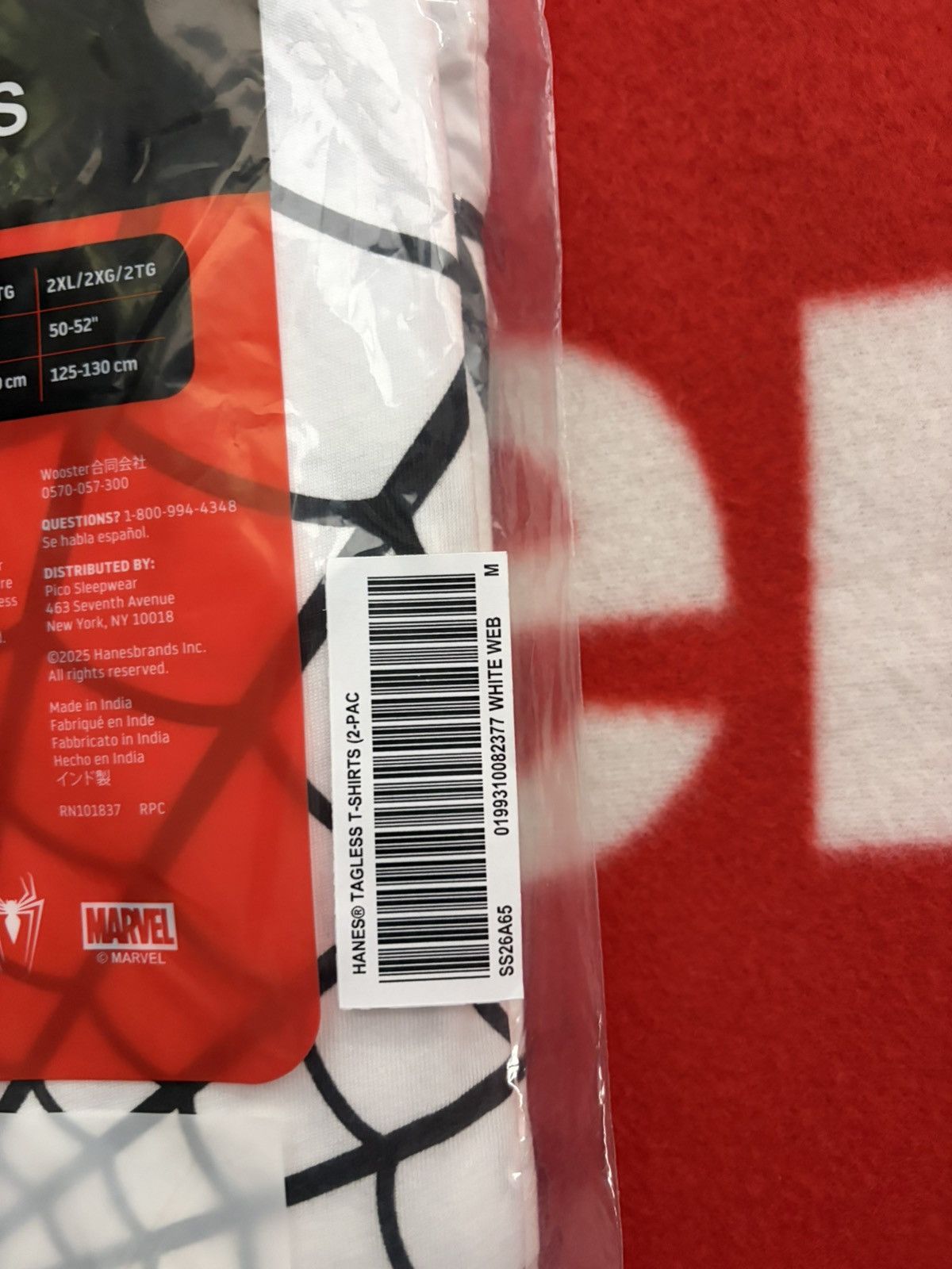 Supreme Supreme Hanes Spider-Man Tagless Tees - Medium Size ONE SIZE - 4 Thumbnail