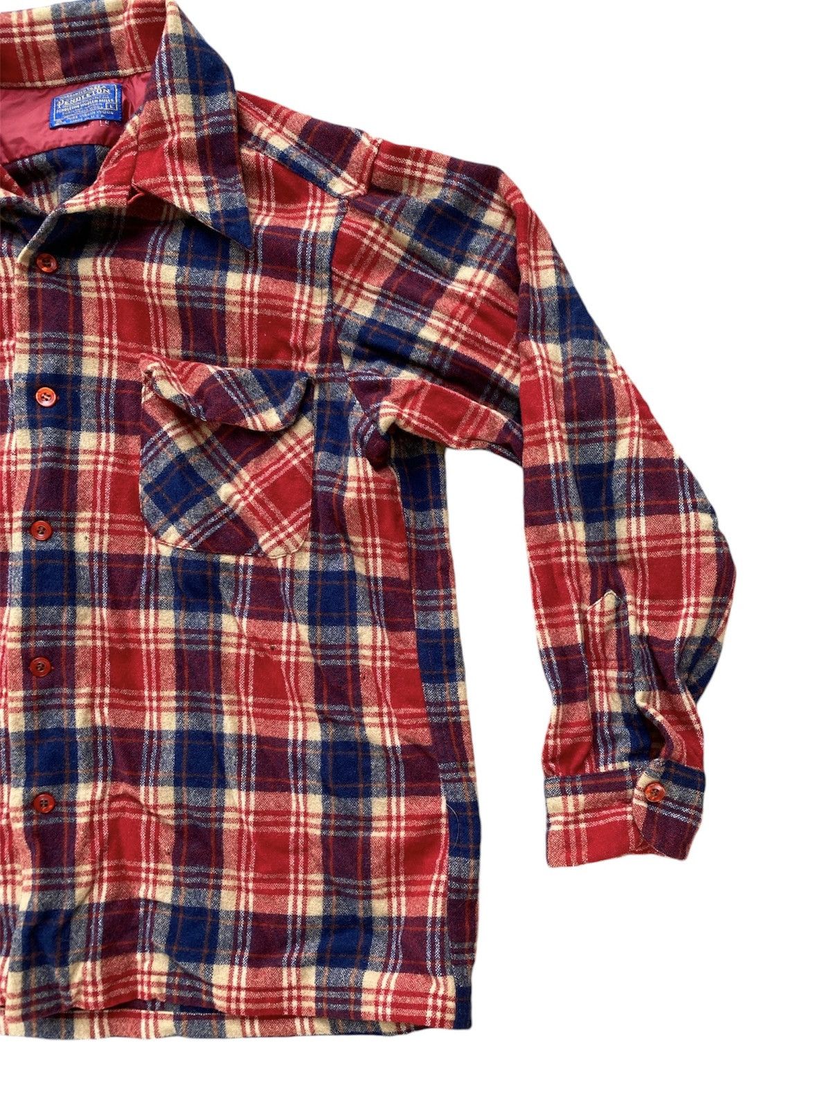 Pendleton × Vintage Vintage 70s Pendleton Wool Board Button Shirt Plaid USA Size US L / EU 52-54 / 3 - 2 Thumbnail