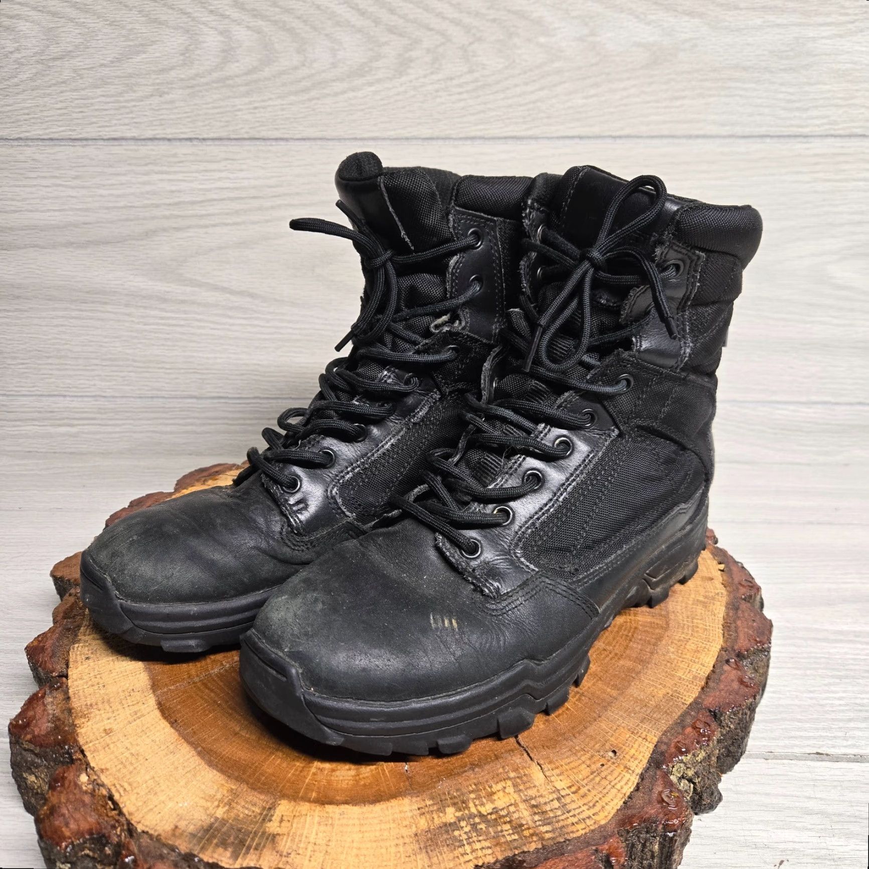 Vintage VINTAGE? No. 5.11 Tactical Atac 6 Boots Black Mid-Calf Lace Up Adult Men Size 8.5 Military Workwear Shoes Black 5.11 Atac Military Boots Mens 8.5 Size US 8.5 / EU 41-42 - 2 Thumbnail
