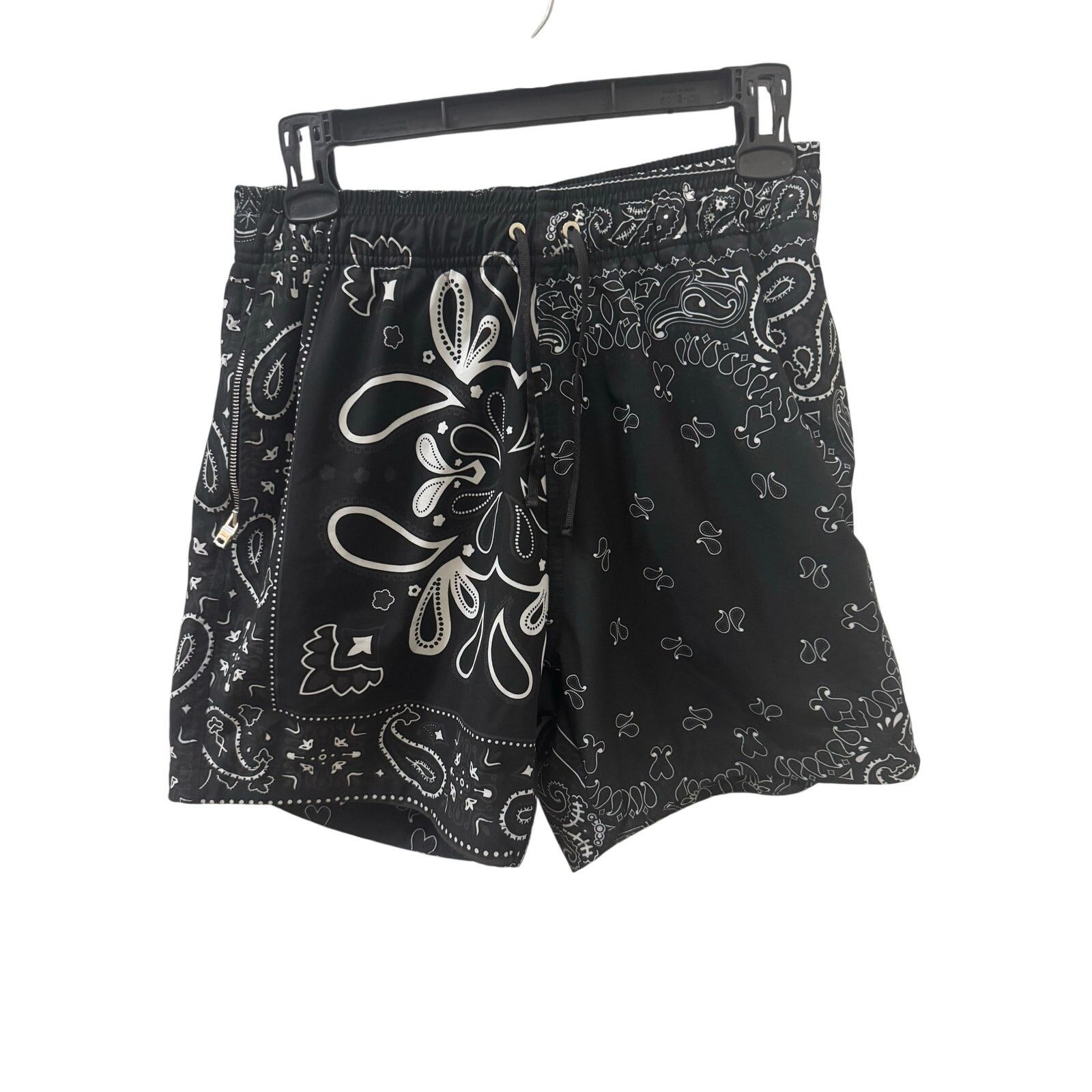 Amiri AMIRI Bandana Crochet Basketball Shorts Black size Large