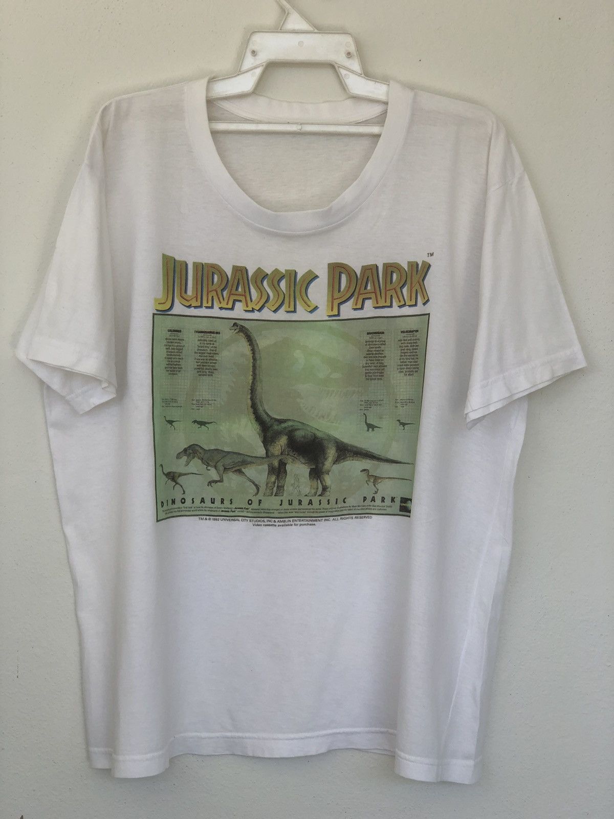 Other Vintage 90s JURASSIC PARK Movie Promo Tee Size US L / EU 52-54 / 3 - 2 Thumbnail