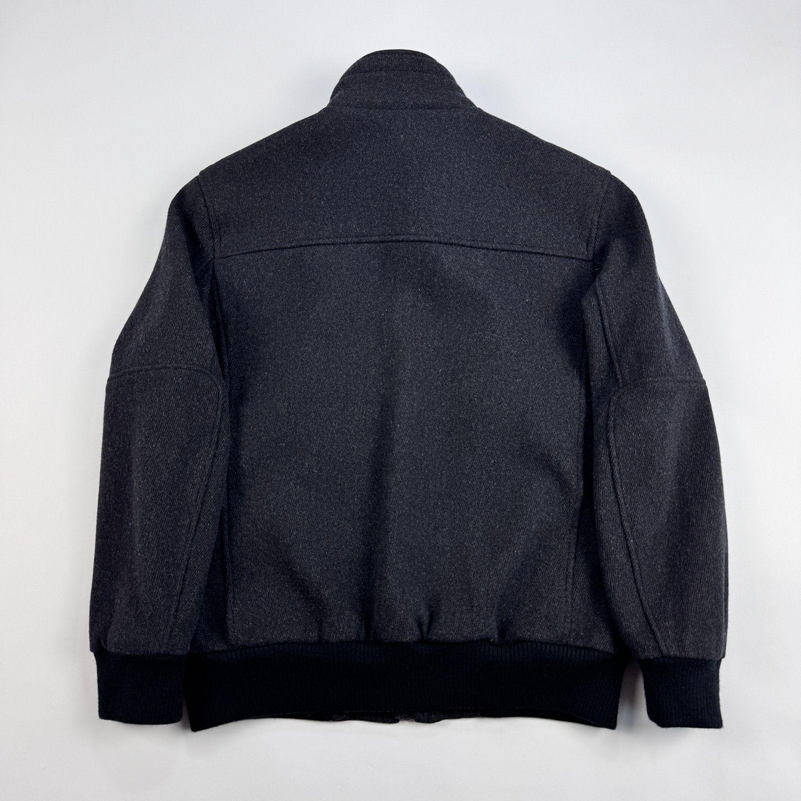 Andrew Marc Wool Blend Charcoal Gray Bomber Jacket Andrew Marc L Size US L / EU 52-54 / 3 - 3 Thumbnail