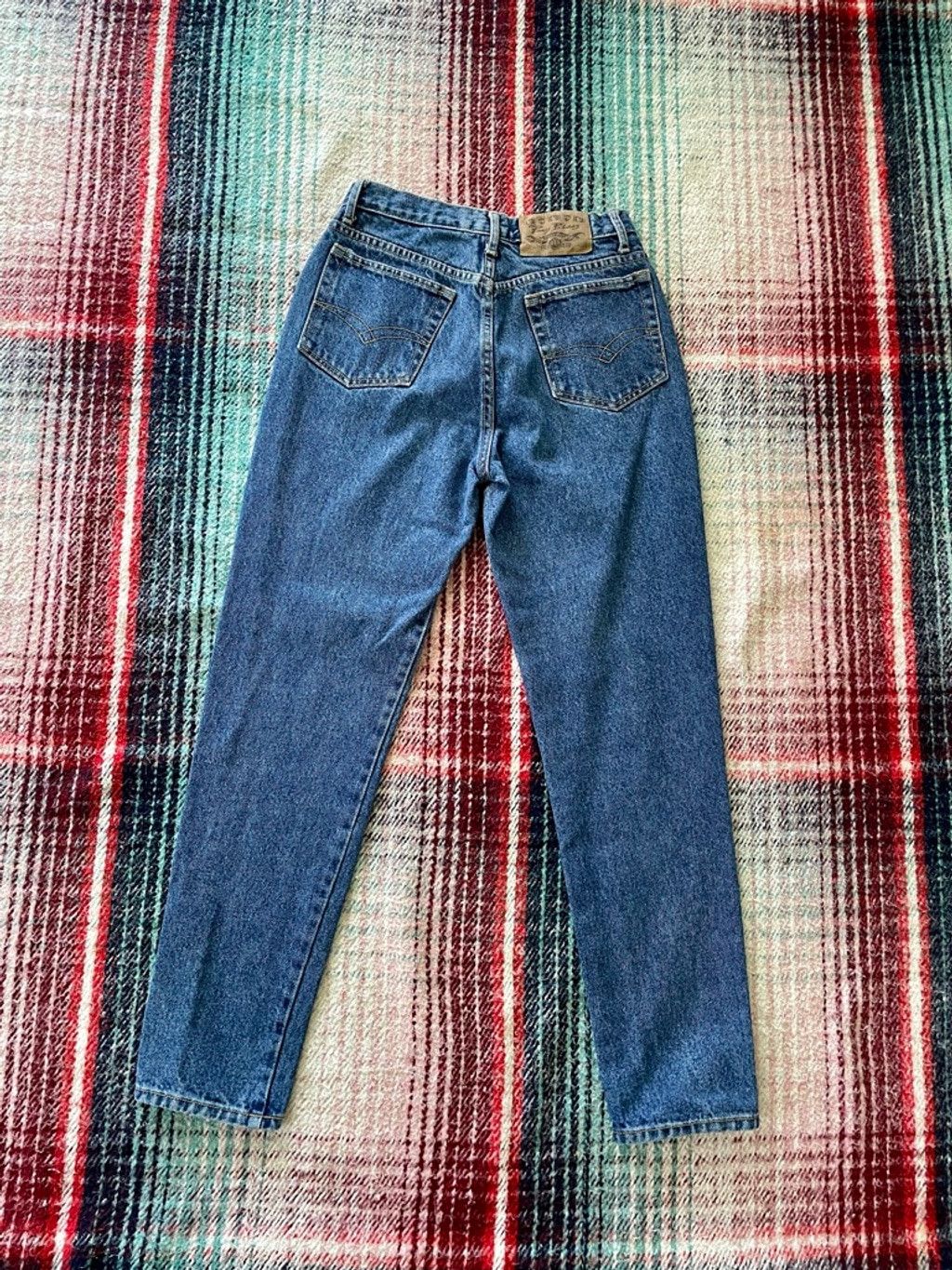 Vintage Women's Paris Blues Blue Straight Leg Jeans Size 7 Size 26" / US 2 / IT 38 - 3 Thumbnail