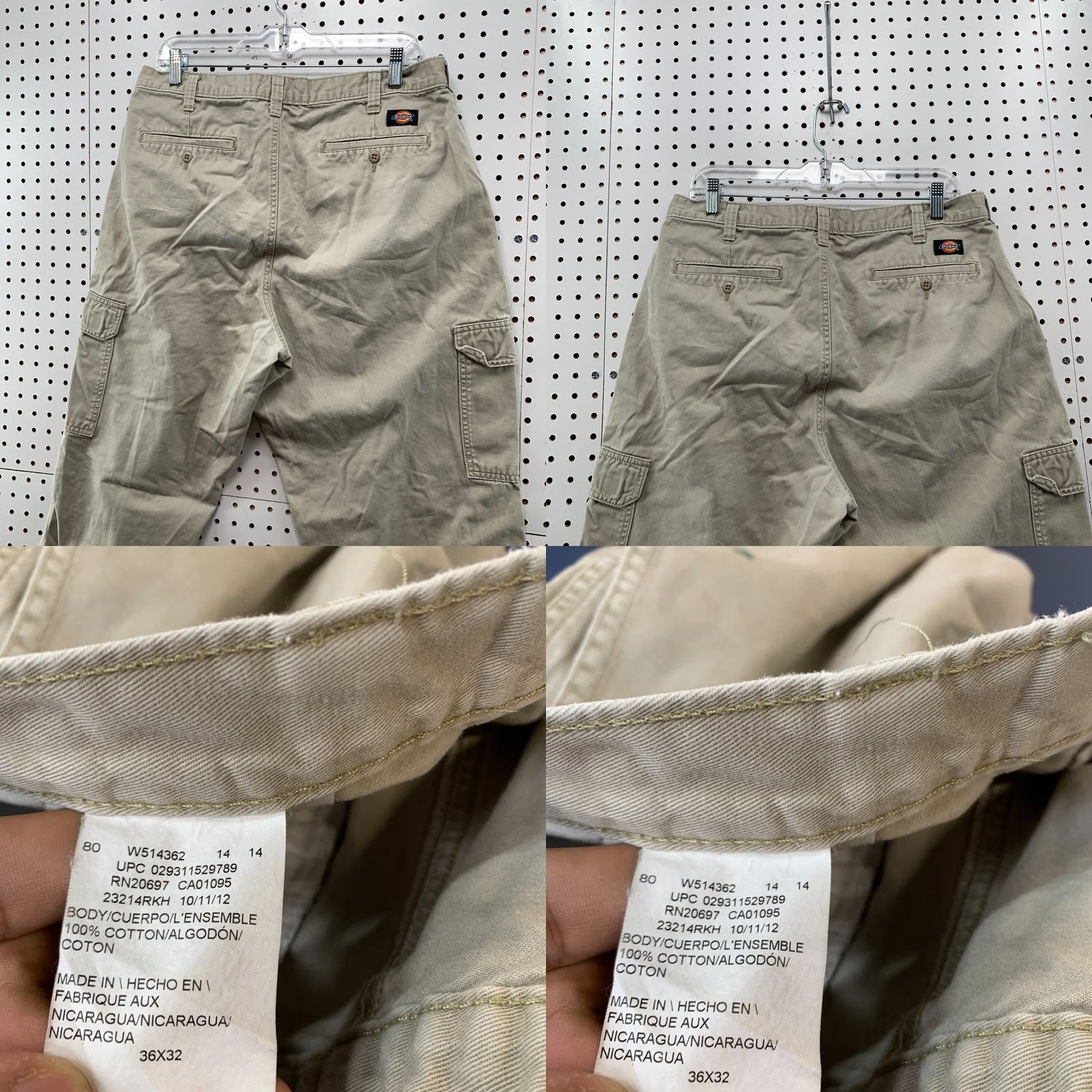 Dickies Vintage Dixie’s Pants Cargo Relaxed Beige Skateboard Size Fits 35x30 Mens Size US 35 - 9 Thumbnail