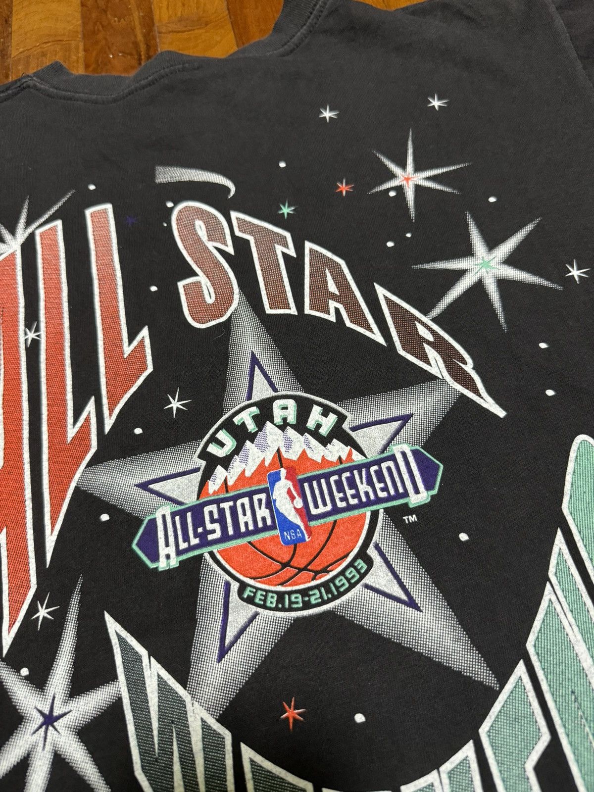 NBA × Salem Sportswear × Vintage Vintage ‘93 Utah Jazz All-Star Weekend Wrap Around Tee Size US M / EU 48-50 / 2 - 19 Thumbnail