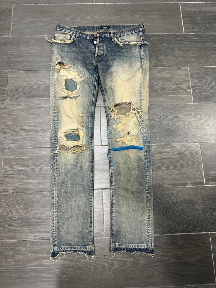 Undercover Undercover 68 Blue Yarn Jeans Size US 34 / EU 50 - 1 Thumbnail