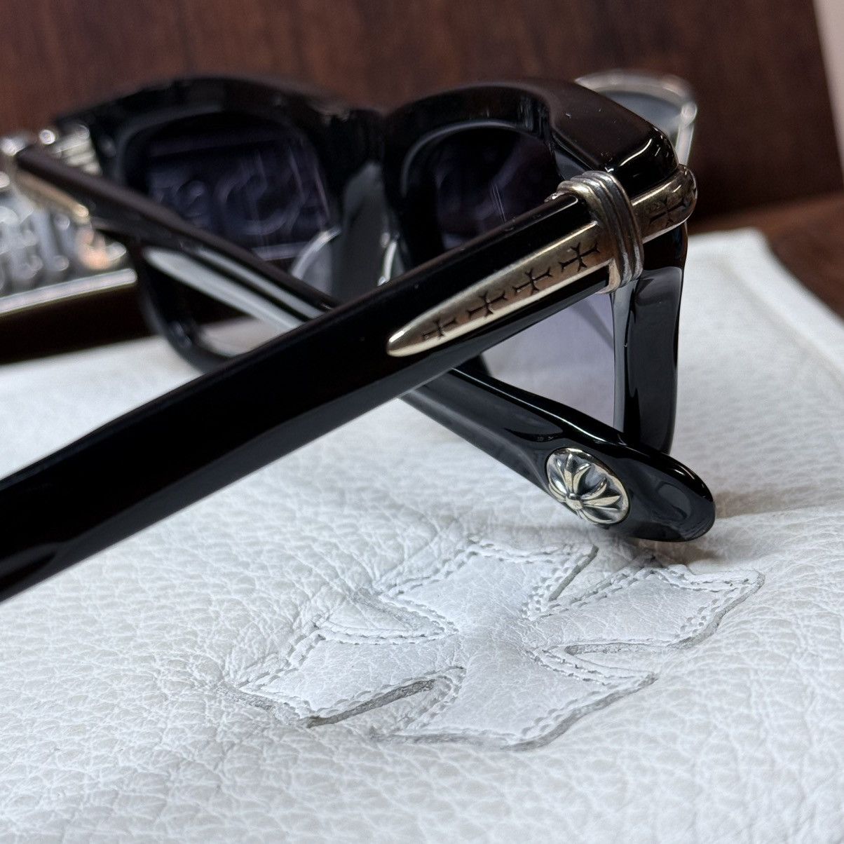 Chrome Hearts Chrome Hearts TRYPOLEAGAIN 1/1 Sunglasses Size ONE SIZE - 9 Thumbnail