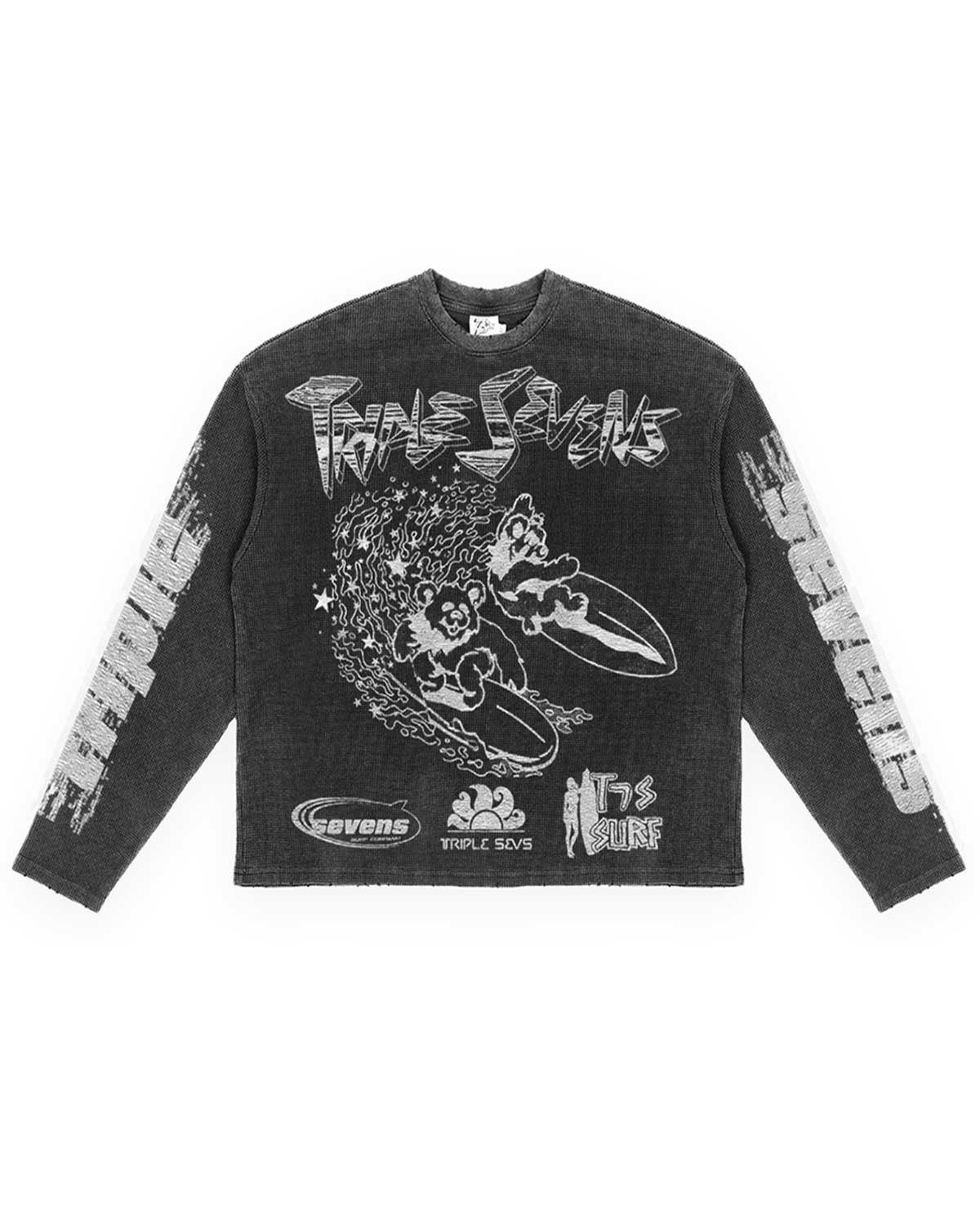 ASV2 Waffle Knit L/S Tee Black
