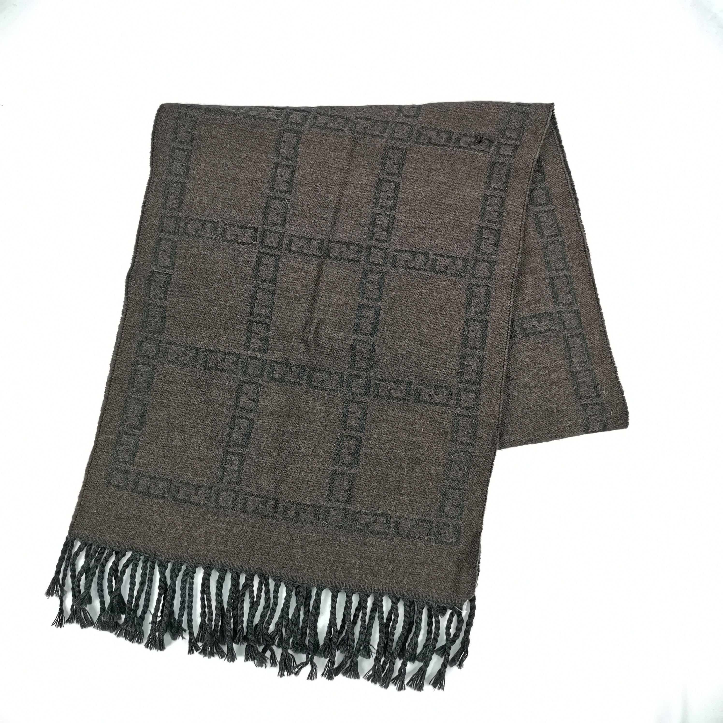 Japanese Brand Vintage FENDI Scarf Fendi Zucca FF Monogram Wool Scarves. Size ONE SIZE - 3 Thumbnail