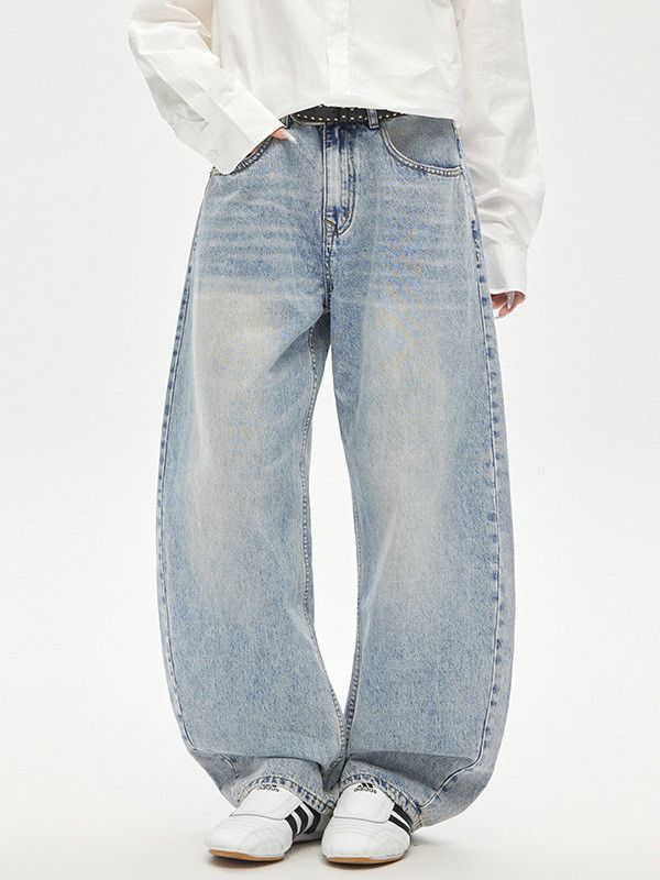 Vintage Men's American Distressed Whiskered Loose-Fit Jeans Size US 32 / EU 48 - 1 Thumbnail