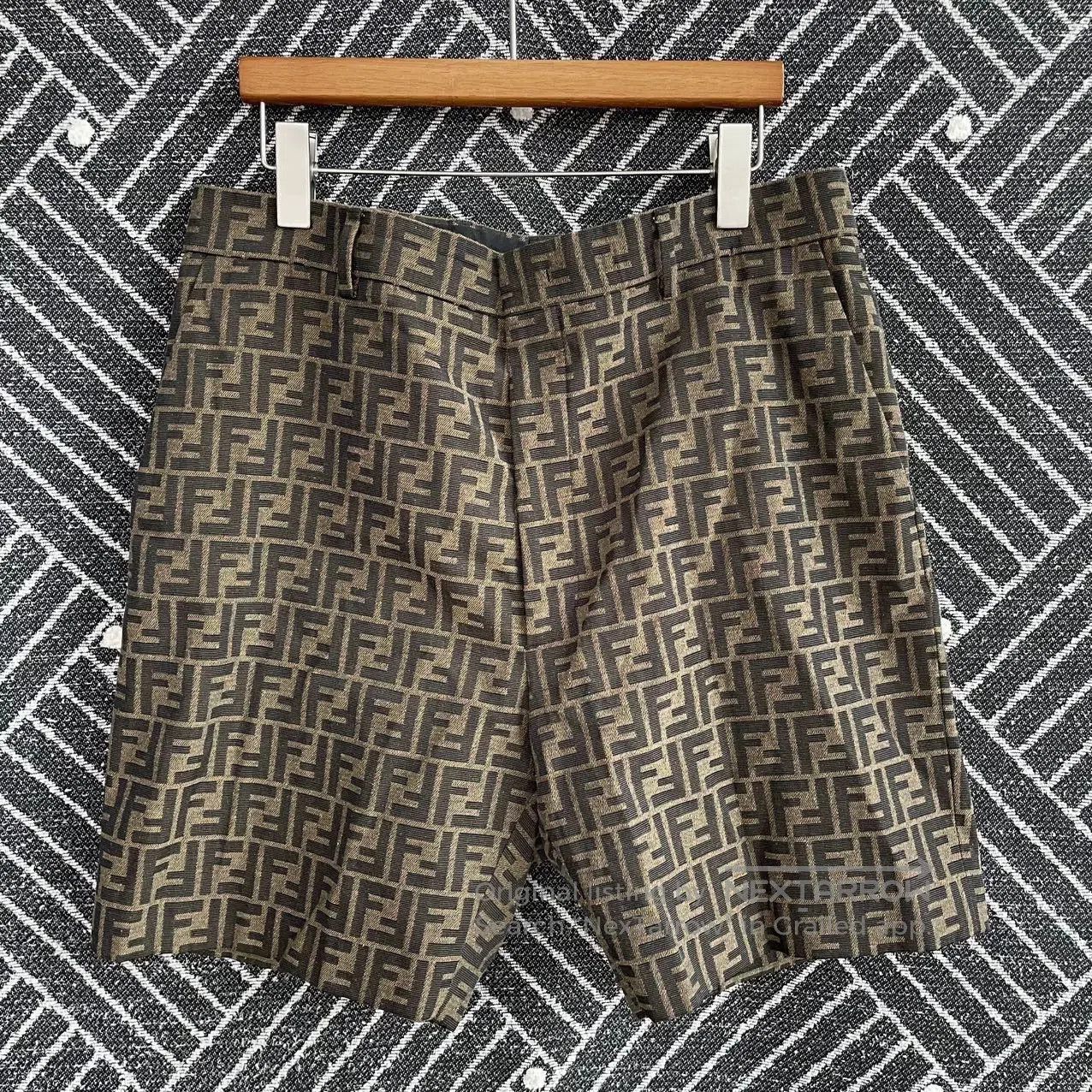 Fendi Brown Patterned Casual Shorts Size 34. Size US 34 / EU 50 - 1 Thumbnail