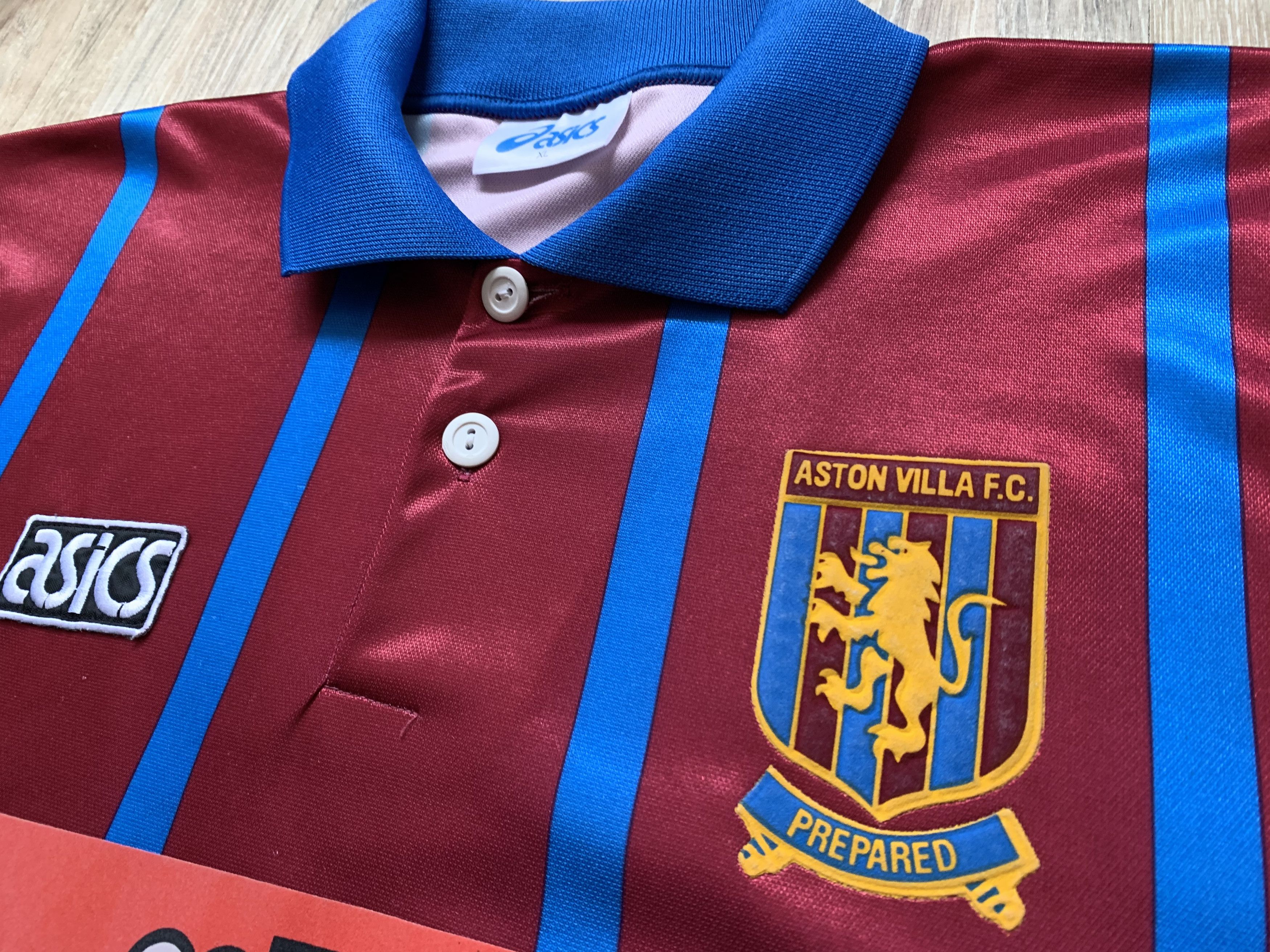 Asics × Vintage Vintage Asics Aston Villa Home Shirt 1993-1995 Size US XL / EU 56 / 4 - 5 Thumbnail