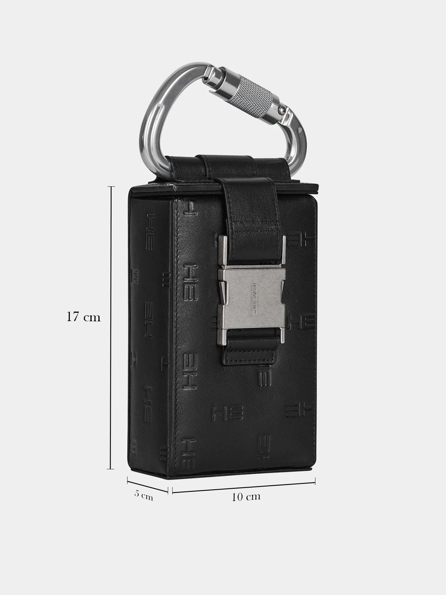 Heliot Emil AW20 LEATHER CARABINER MONOGRAM PHONE SLING BAG Size ONE SIZE - 9 Thumbnail