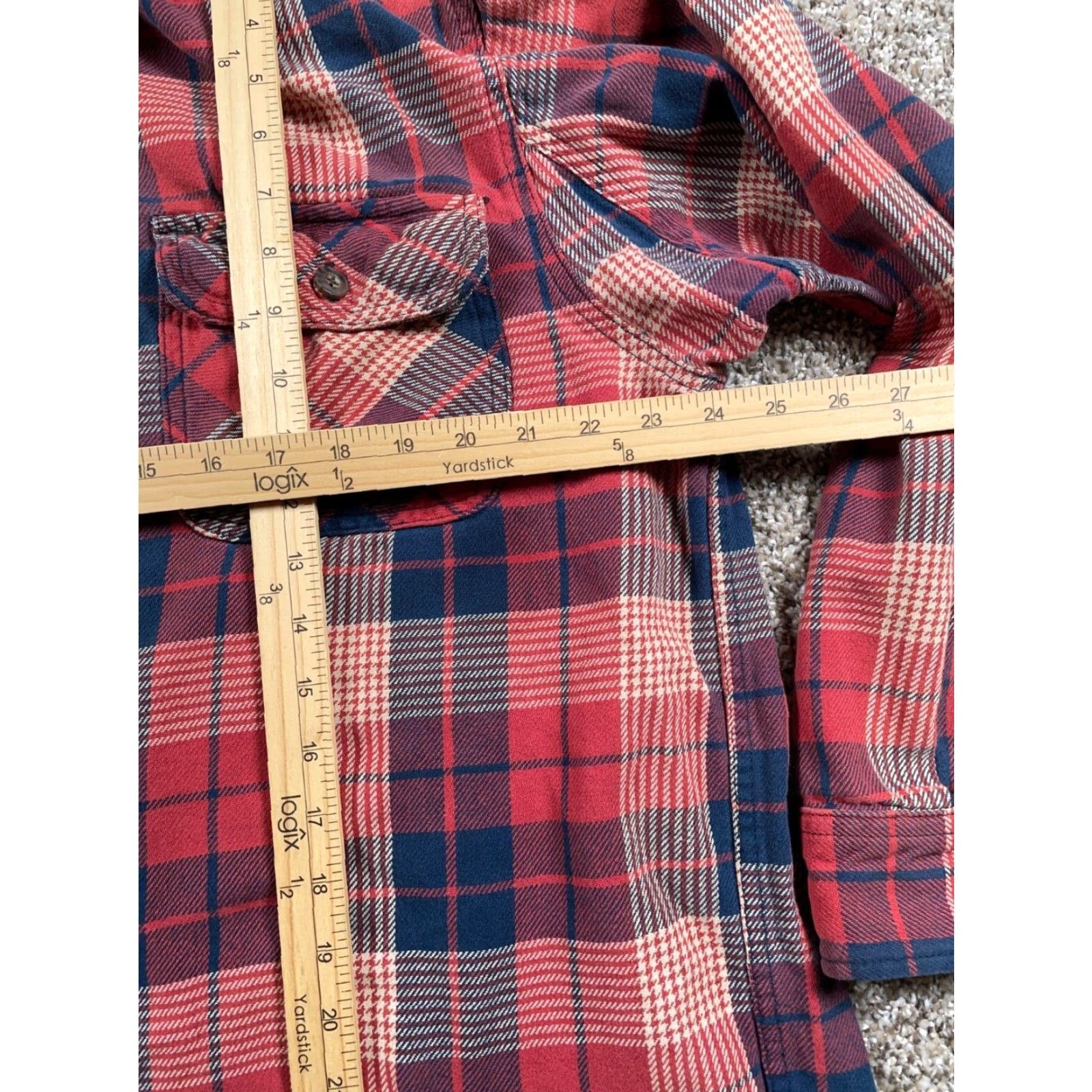 Vintage DULUTH Heavyweight Flannel Shirt Adult Large Red Blue Plaid Workwear Grunge Shirt Mens Large Red and Blue Plaid Casual Workwear Size US L / EU 52-54 / 3 - 7 Thumbnail