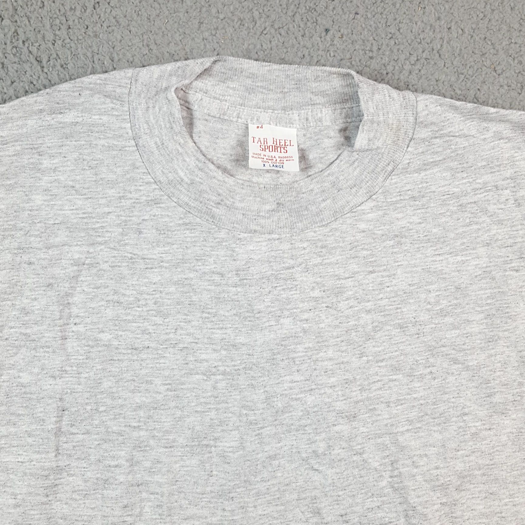 Vintage VINTAGE Tar Heel Sports Men's T-Shirt XL Heather Gray 90s Retro Music Band USA Made Short Sleeve Size US XL / EU 56 / 4 - 2 Thumbnail