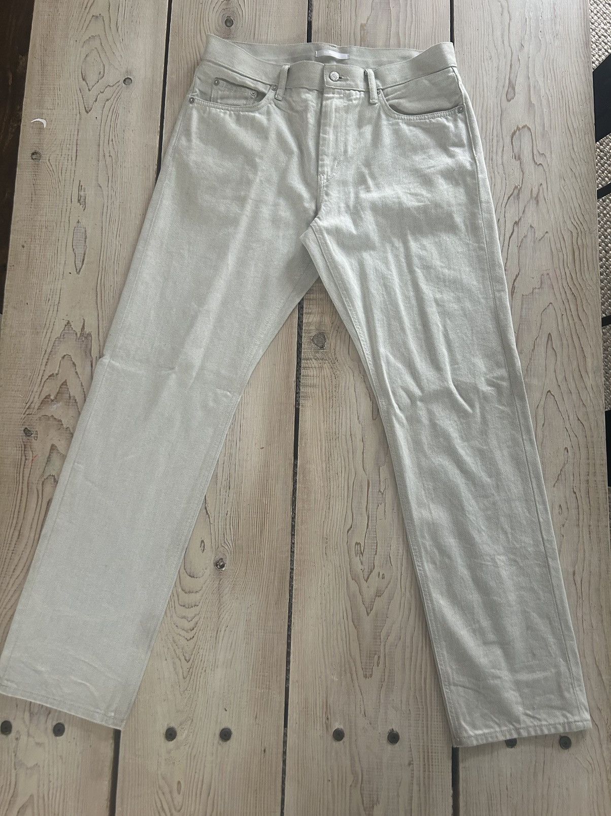 image of Helmut Lang X Uniqlo Denim in Cream, Men's (Size 33)