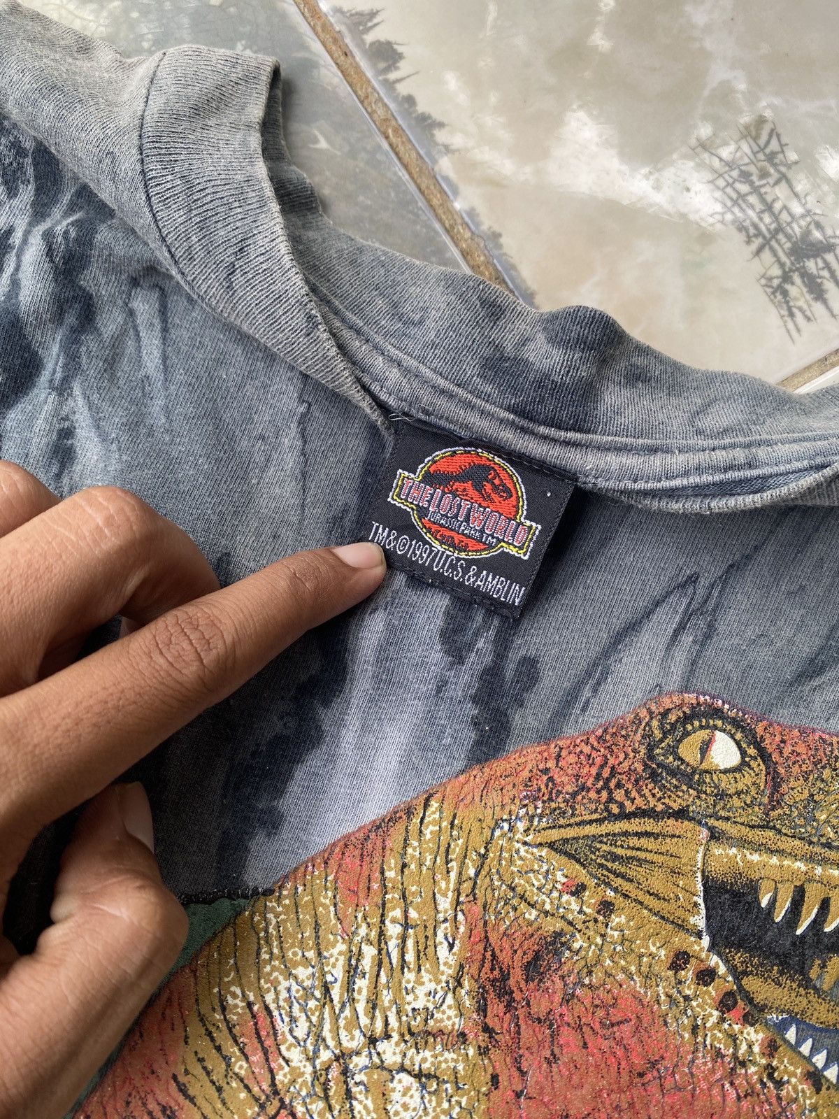 Other VINTAGE JURASSIC PARK “Unkind to Mankind” Tie-Dye (1990s) Size US XXL / EU 58 / 5 - 4 Thumbnail