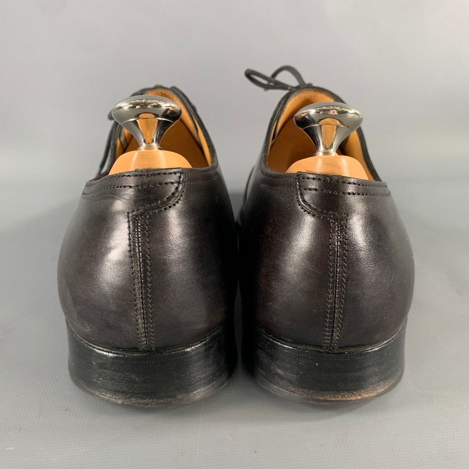 John Lobb JOHN LOBB Black Perforated Leather Pointed Toe Lace Up Shoes Size US 9 / EU 42 - 3 Thumbnail
