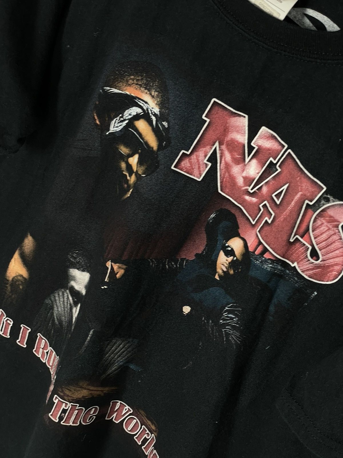 Band Tees × Rap Tees × Vintage Vintage NAS Nas If I ruled the world Rap Crazy Print T shirt Size US M / EU 48-50 / 2 - 8 Thumbnail