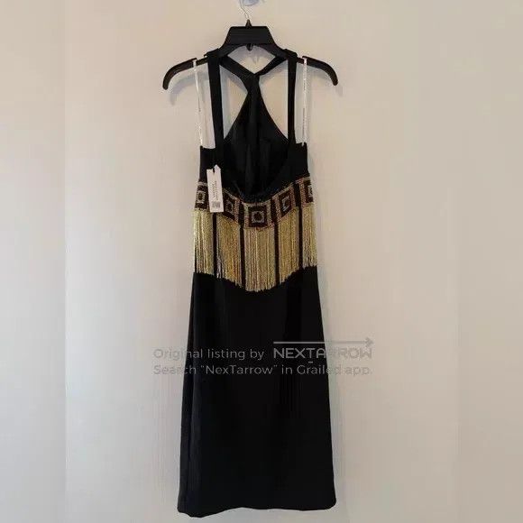 Versace Versace Black Greek back fringed halterneck dress Size S / US 4 / IT 40 - 3 Thumbnail