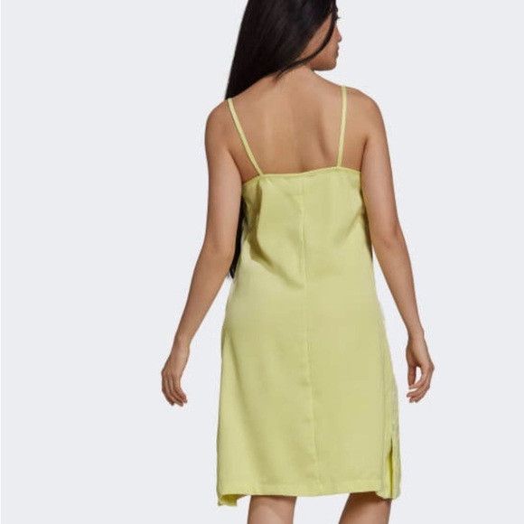 Adidas Adicolor Classics Satin Dress Pulse Yellow M Size XL / US 12-14 / IT 48-50 - 2 Thumbnail