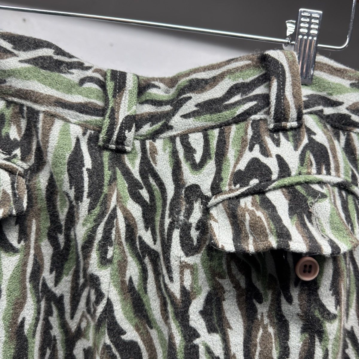 Vintage 80s Woolrich Shadow Bark Wool Camo Pants ERD Grunge ERL Size US 36 / EU 52 - 13 Thumbnail