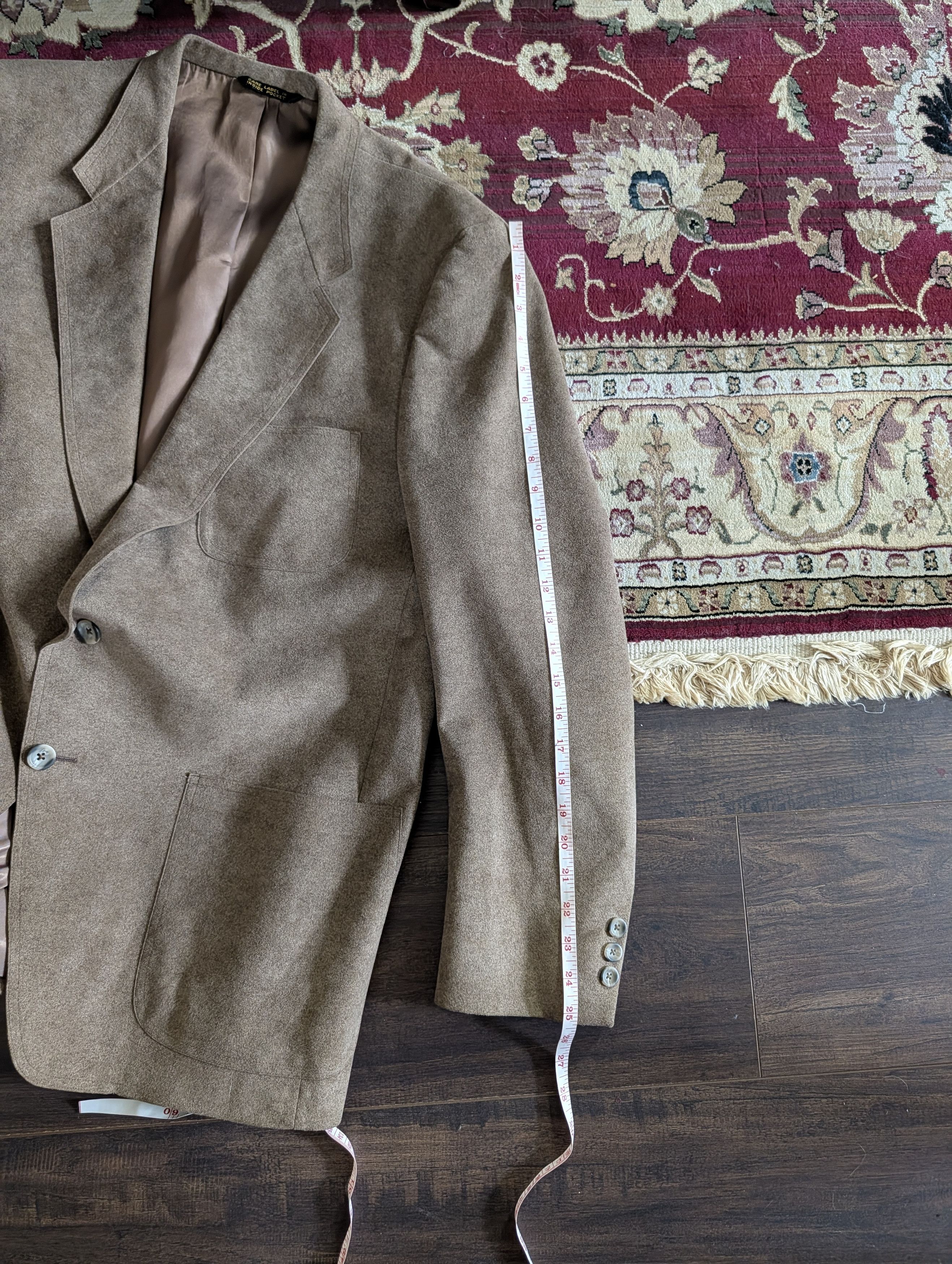 A.O. CMS Doncaster A.O. White VTG suede-like MiUSA sport coat Size 44R - 18 Thumbnail