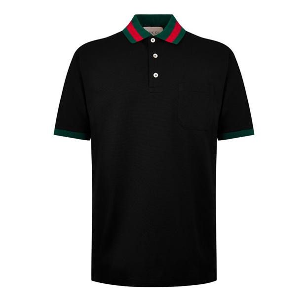Gucci Web Collar Polo Shirt Size US XL / EU 56 / 4 - 5 Thumbnail