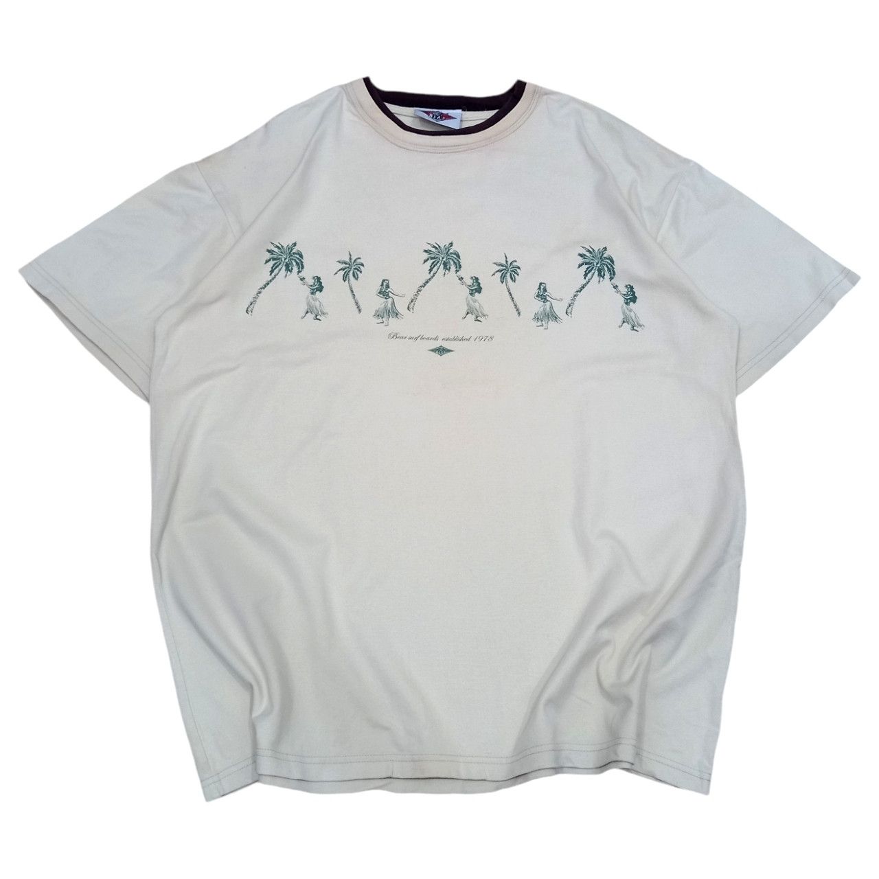 Vintage Rare! Vintage 90s Bear Surf Board Hula Girl Tee Size US XL / EU 56 / 4 - 1 Thumbnail