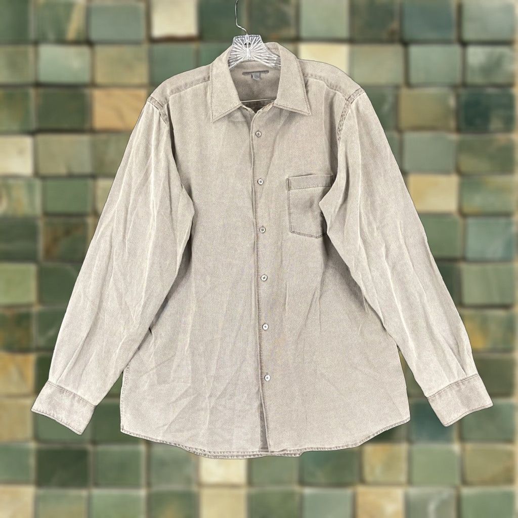 Vintage VINTAGE Martin Gordon Button-Up Shirt Men Brown Large Long Sleeve Size US L / EU 52-54 / 3 - 1 Thumbnail